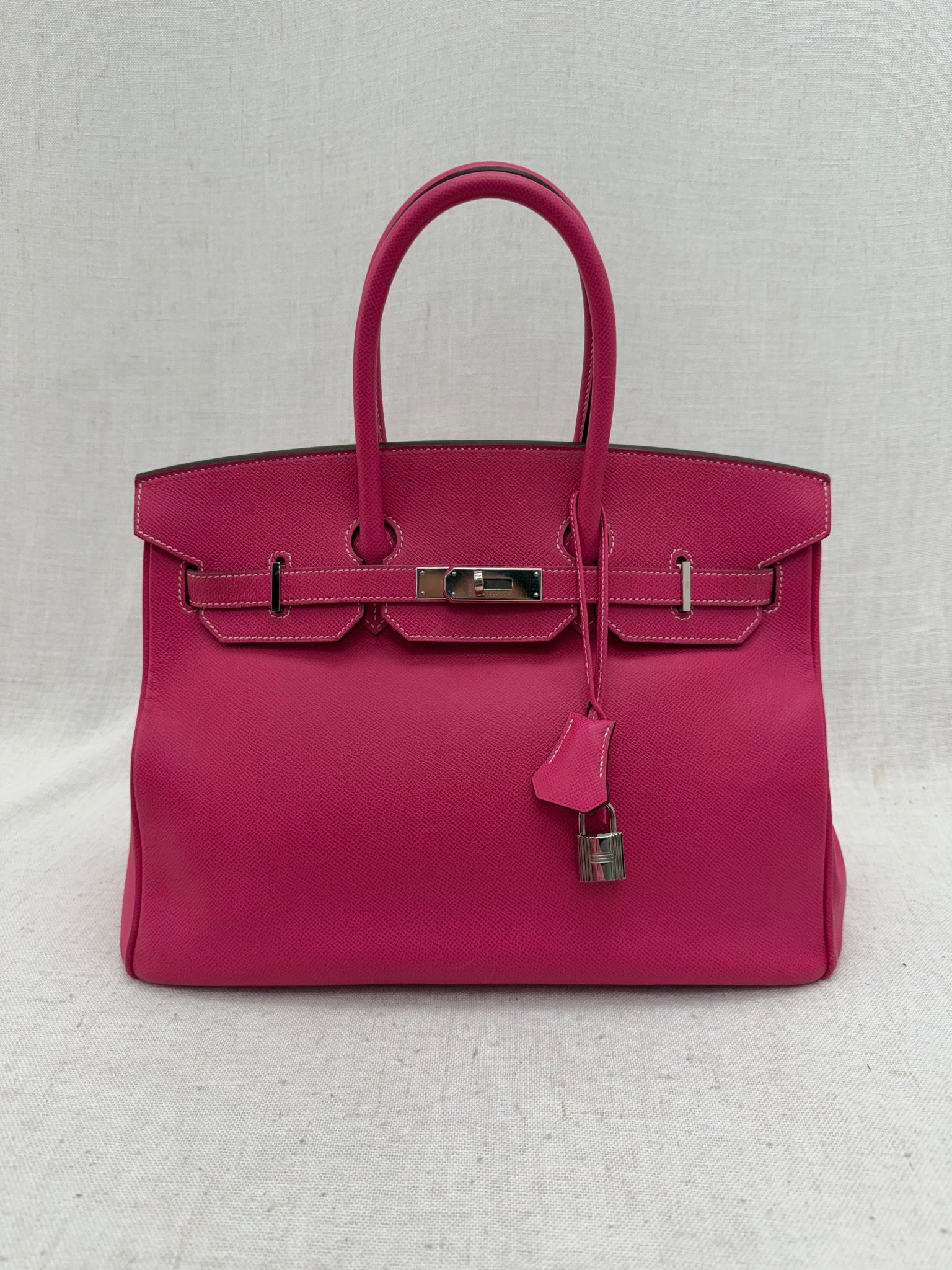 Hermes Rose Tyrien Epsom Leather Birkin 35