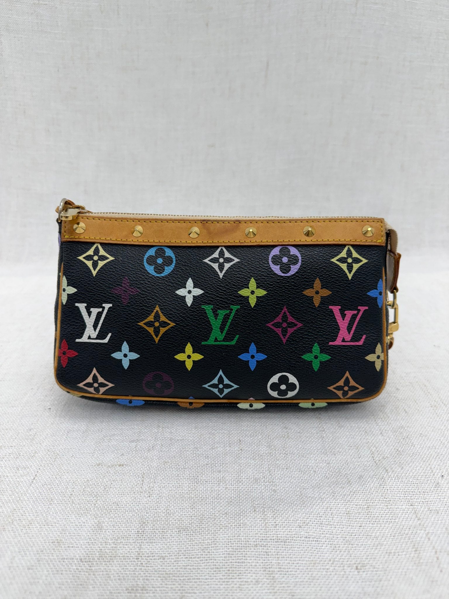 Louis Vuitton Black Multicolor Monogram Pochette
