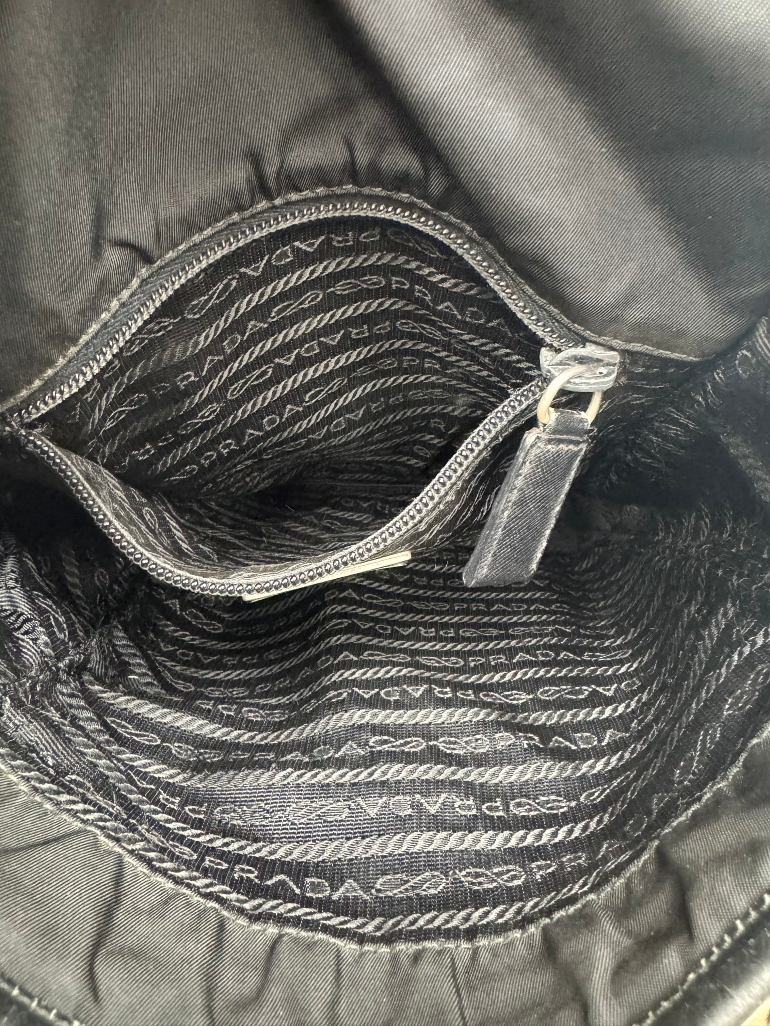 Prada Black Nylon Single Buckle Messenger Crossbody Bag