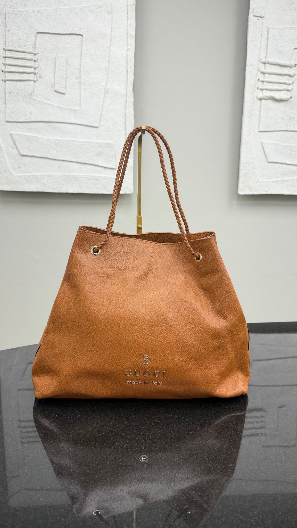 Gucci Brown Leather Gifford Tote