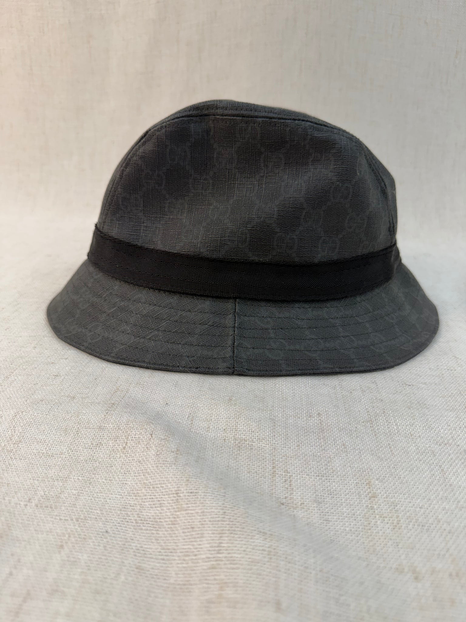 Gucci Black Leather Bucket Hat