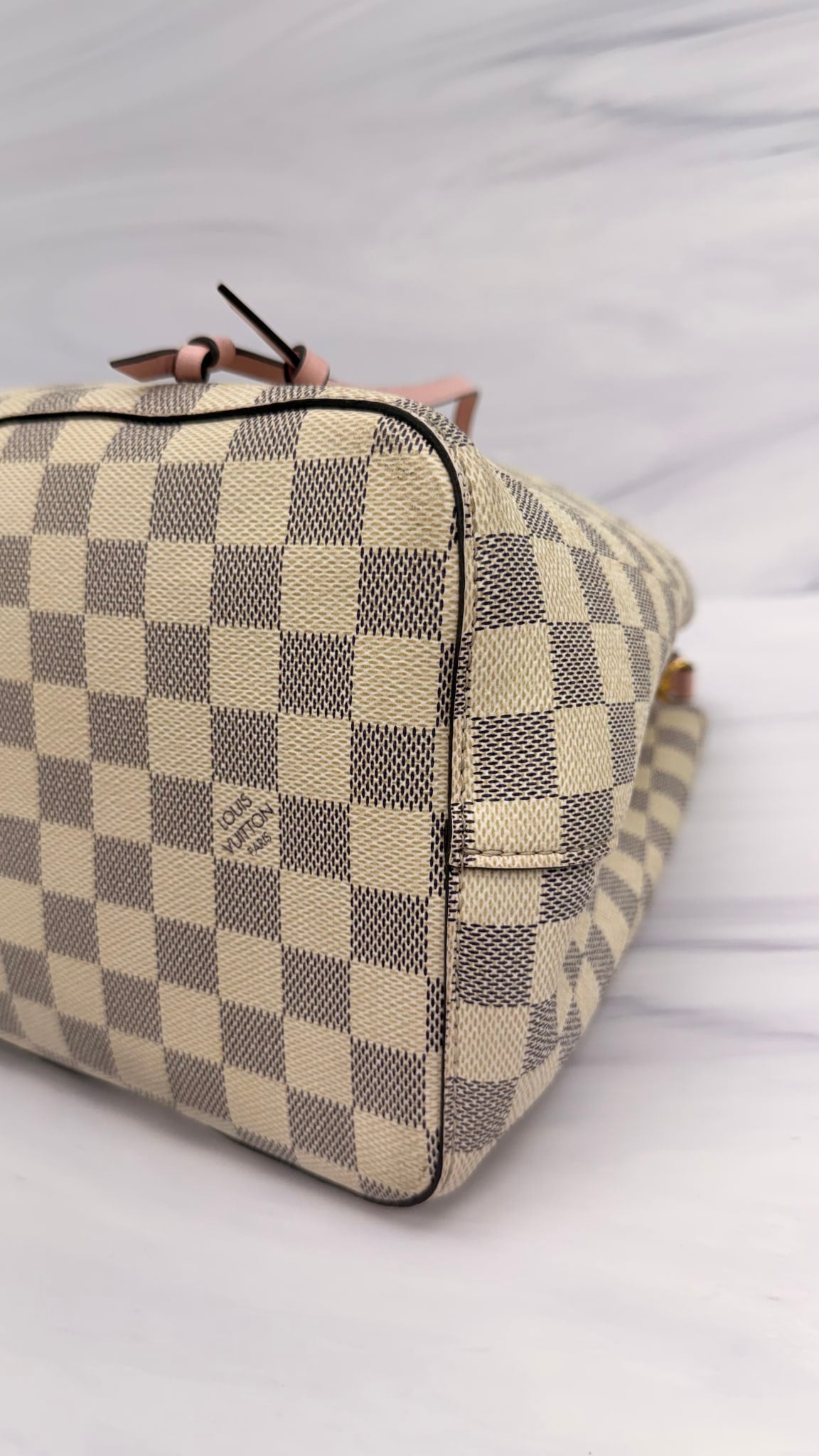 Louis Vuitton Damier Azur Pink Neo Noe MM Shoulder Bag 