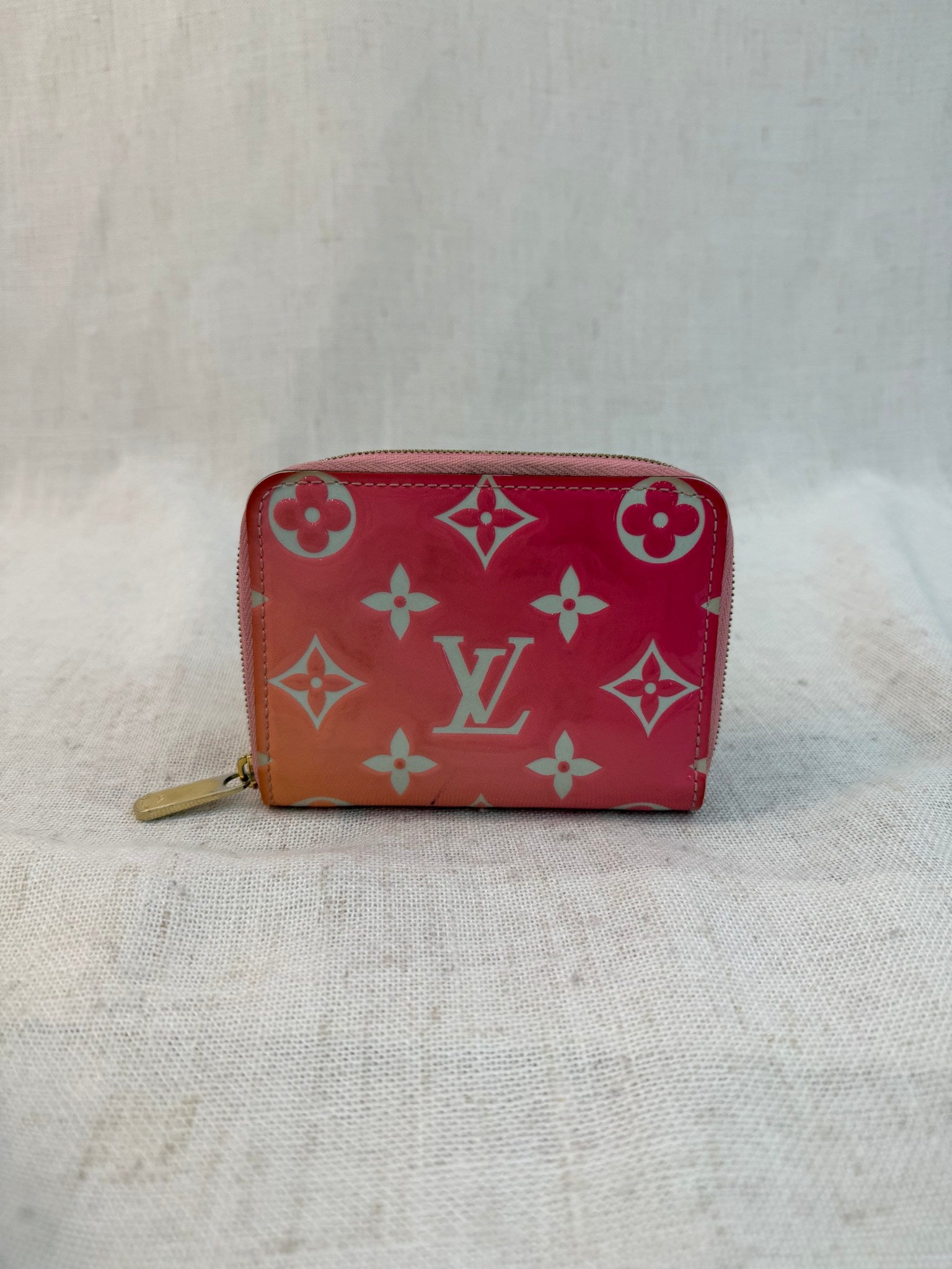 Louis Vuitton Sunset Vernis Leather Compact Zippy Wallet