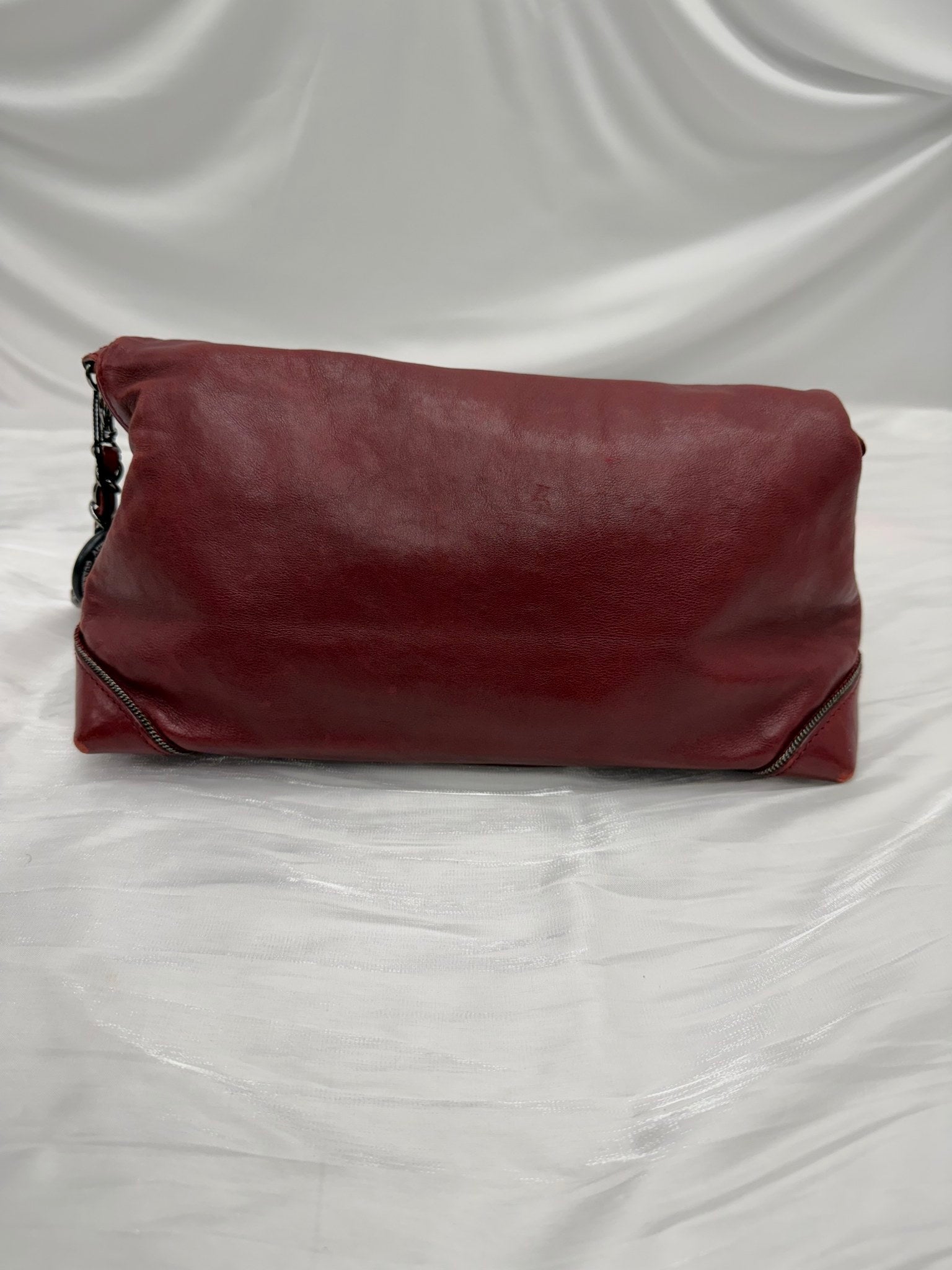 Chanel Burgundy Calfskin CC Soho Chain Shoulder Bag