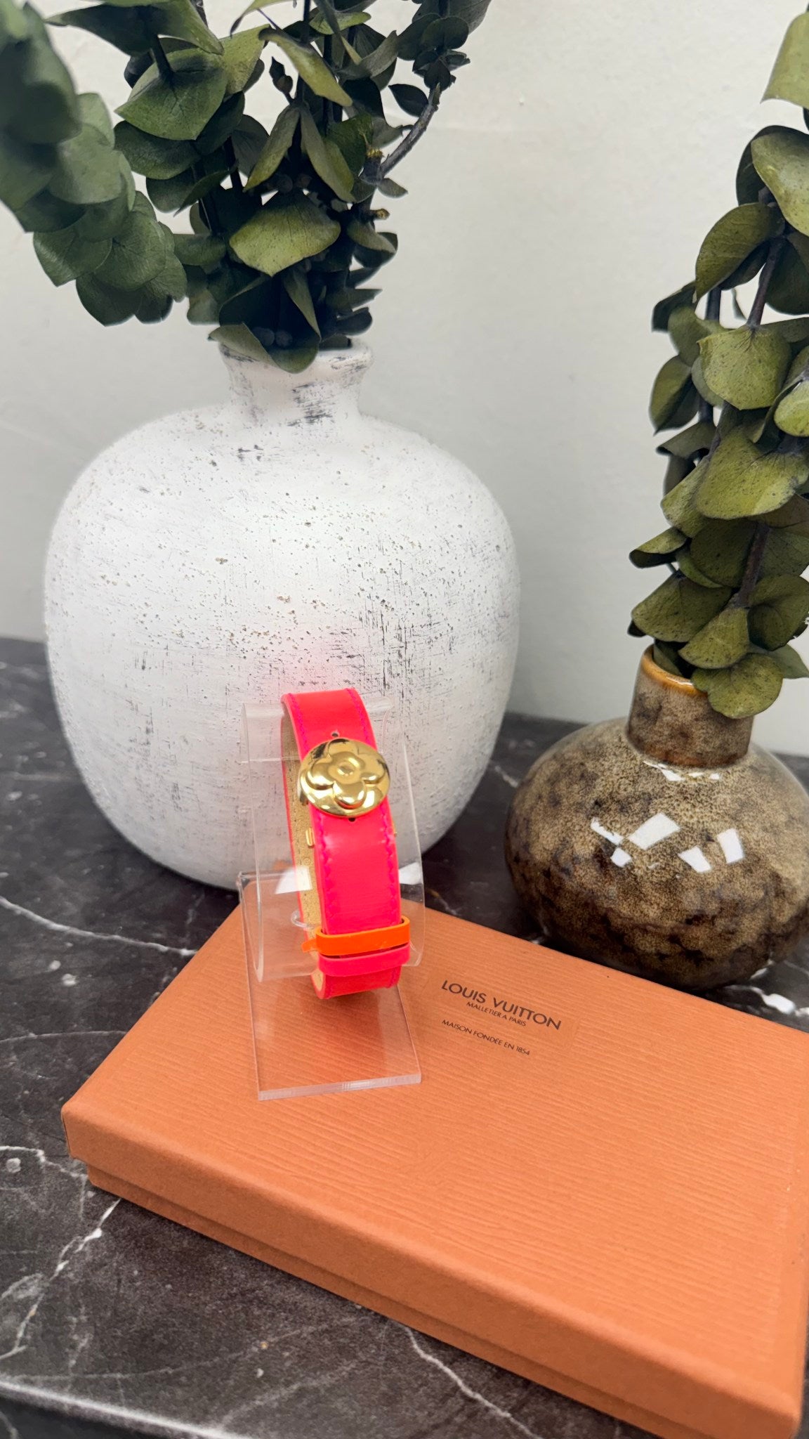 Louis Vuitton Neon Pink Vernis Bracelet