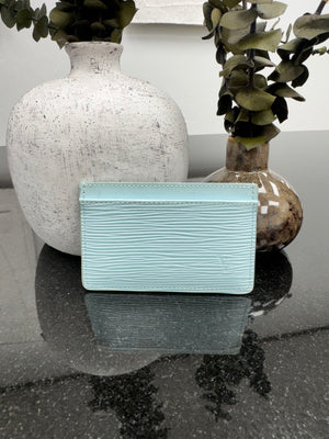 Louis Vuitton Light Blue Epi Card Case