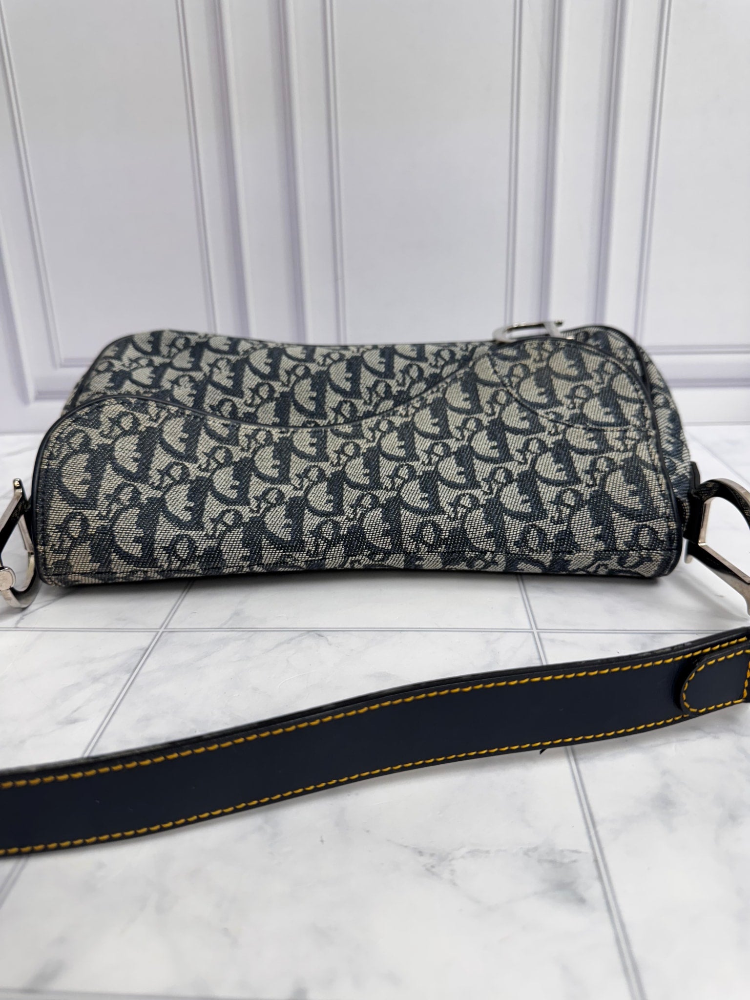 Christian Dior Navy Blue Shoulder Bag