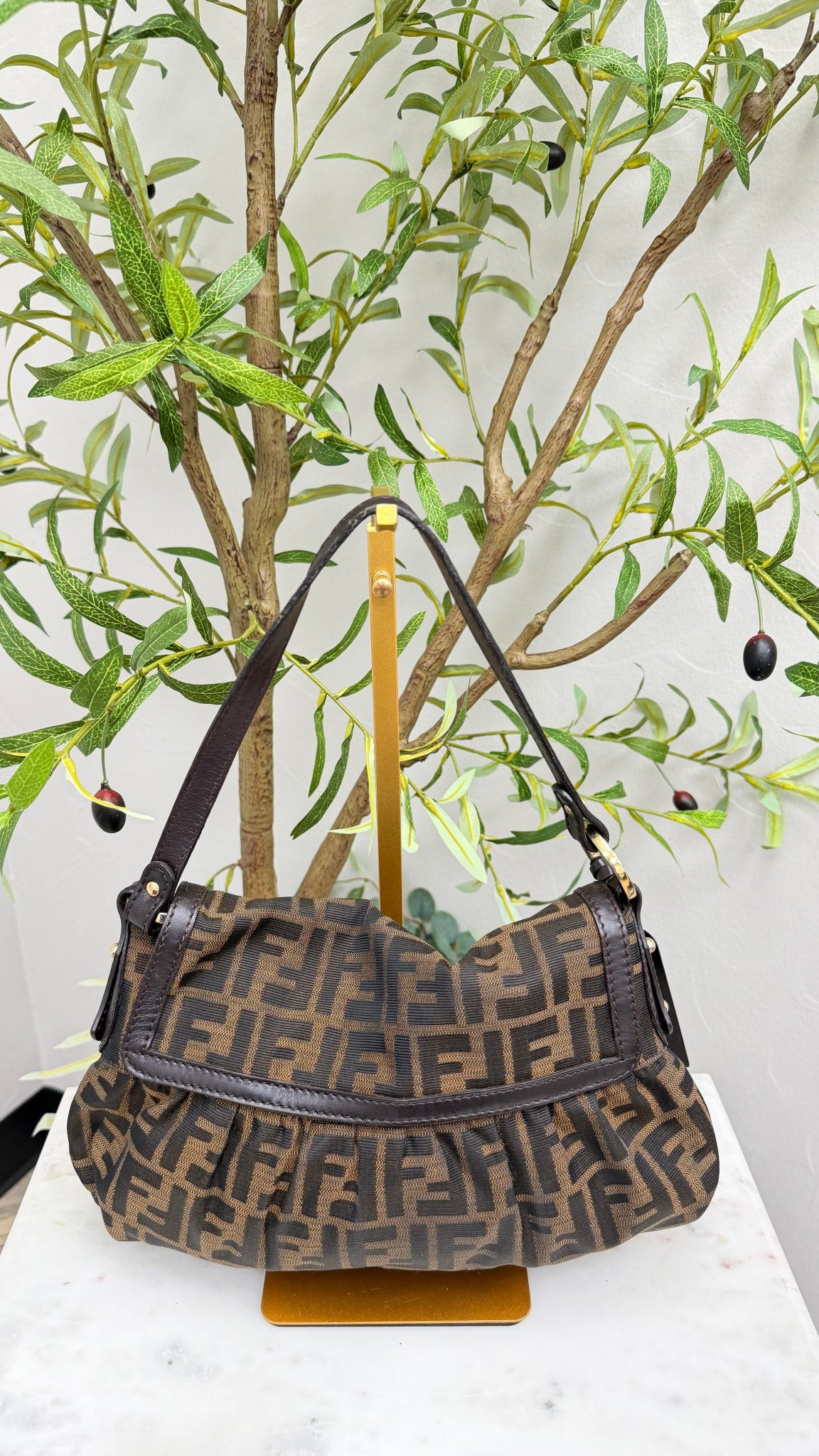 Fendi Brown Zucca Chef Small Handbag