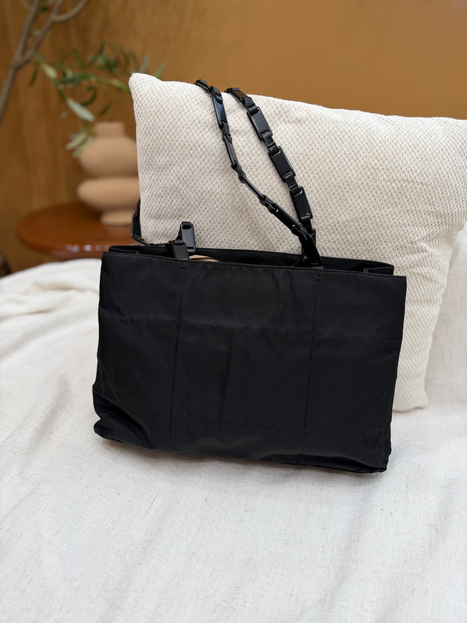Prada Black Nylon Shoulder Bag