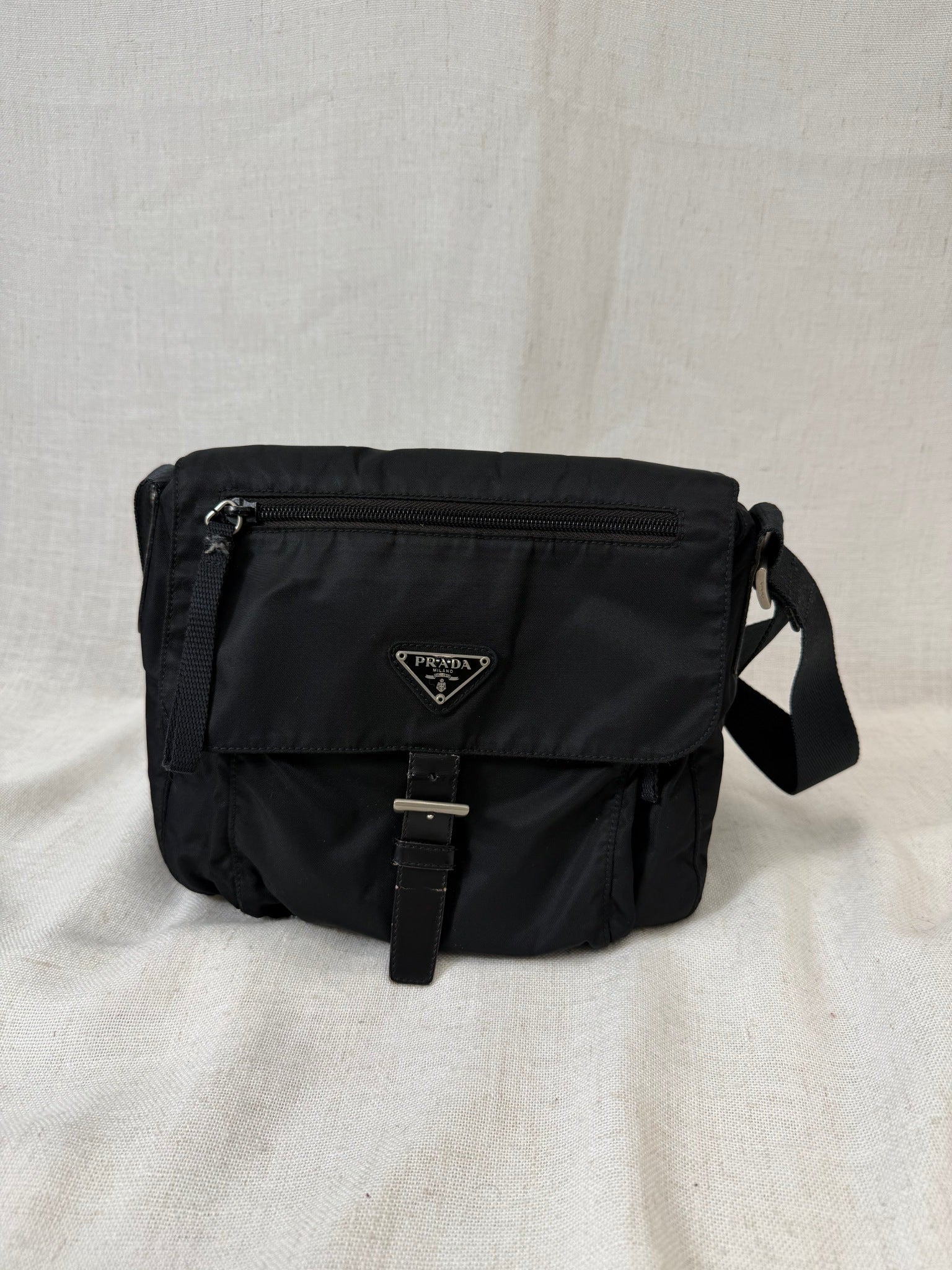 Prada Black Tessuto Shoulder Bag