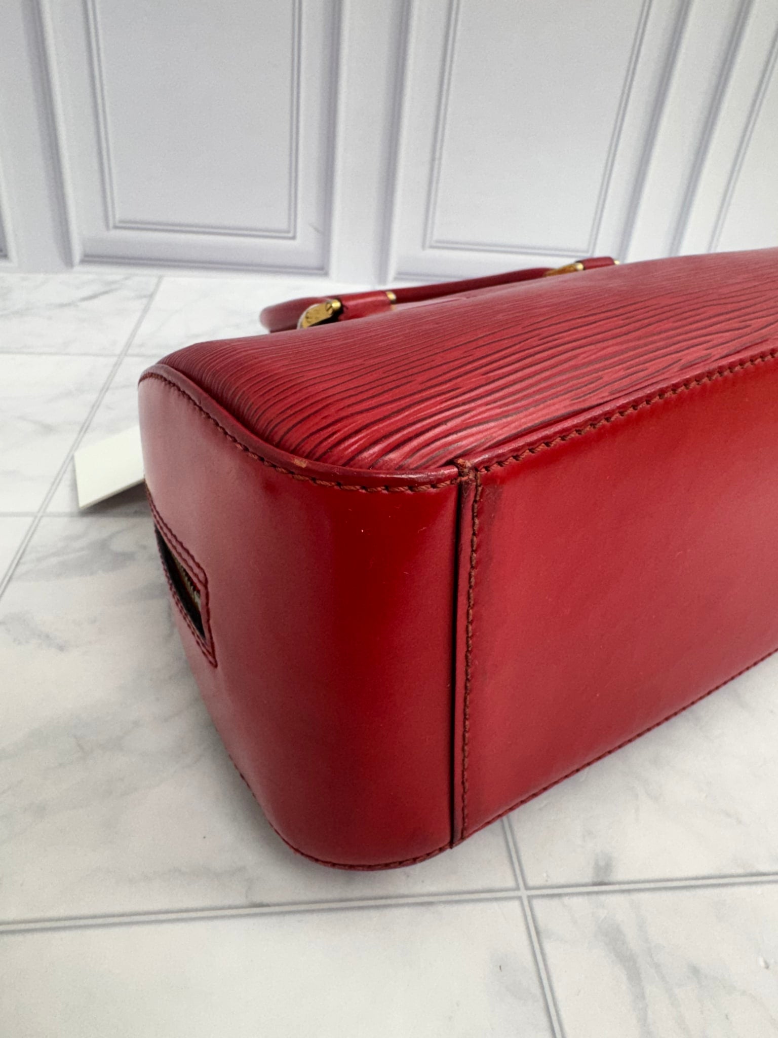 Louis Vuitton Red Epi Jasmine Handbag