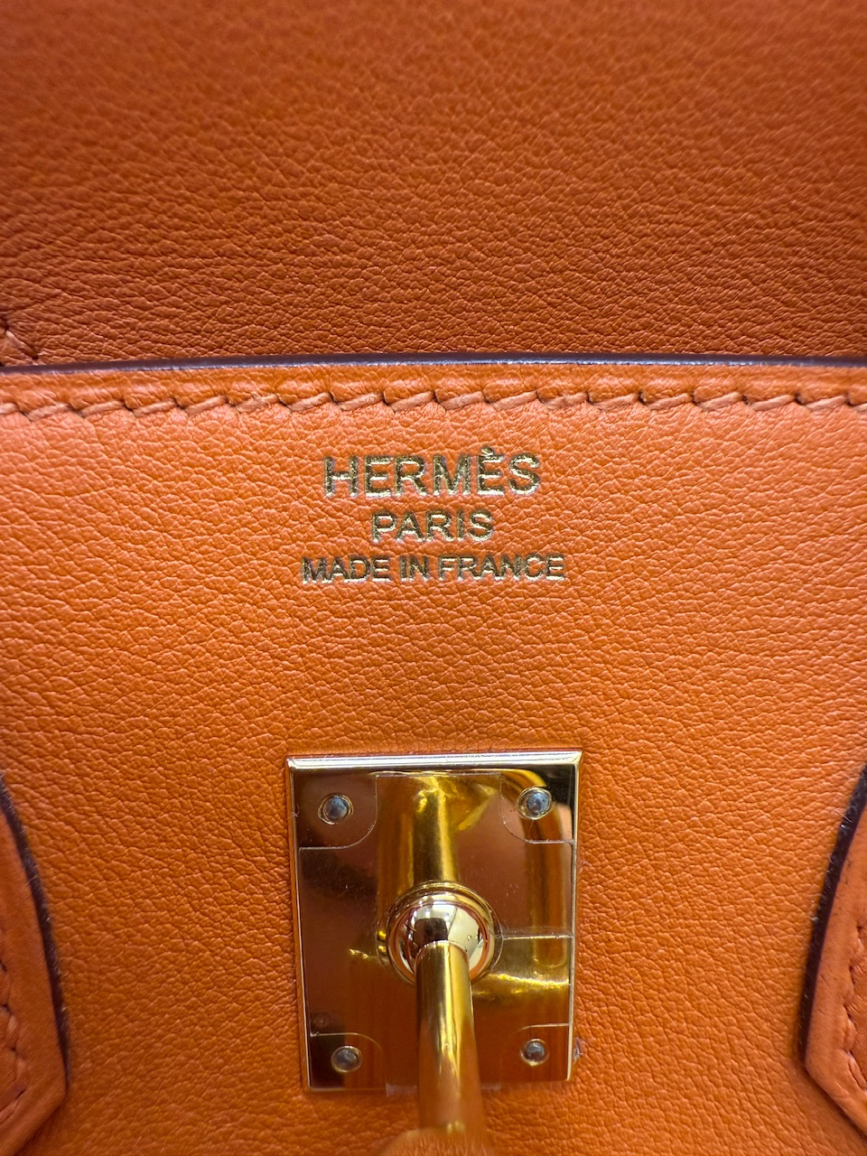 Hermes Orange Swift Leather Birkin 25