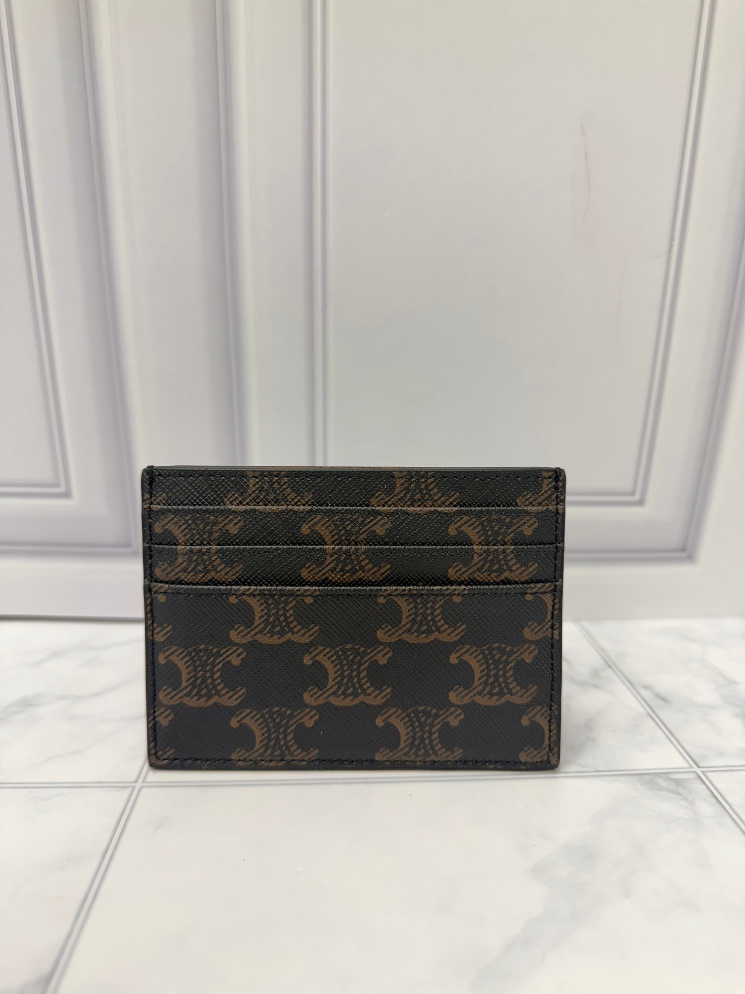 Celine Brown Triomphe Card Holder