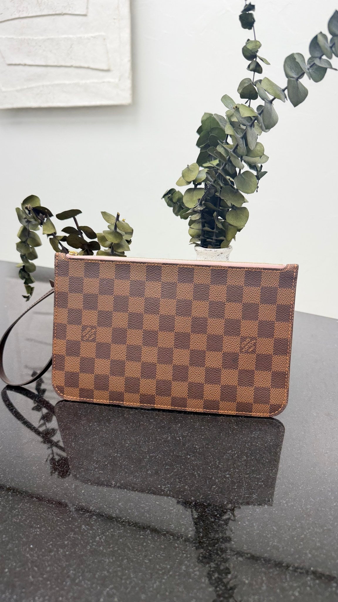 BRAND NEW - Louis Vuitton Damier Ebene Wristlet Pouch 