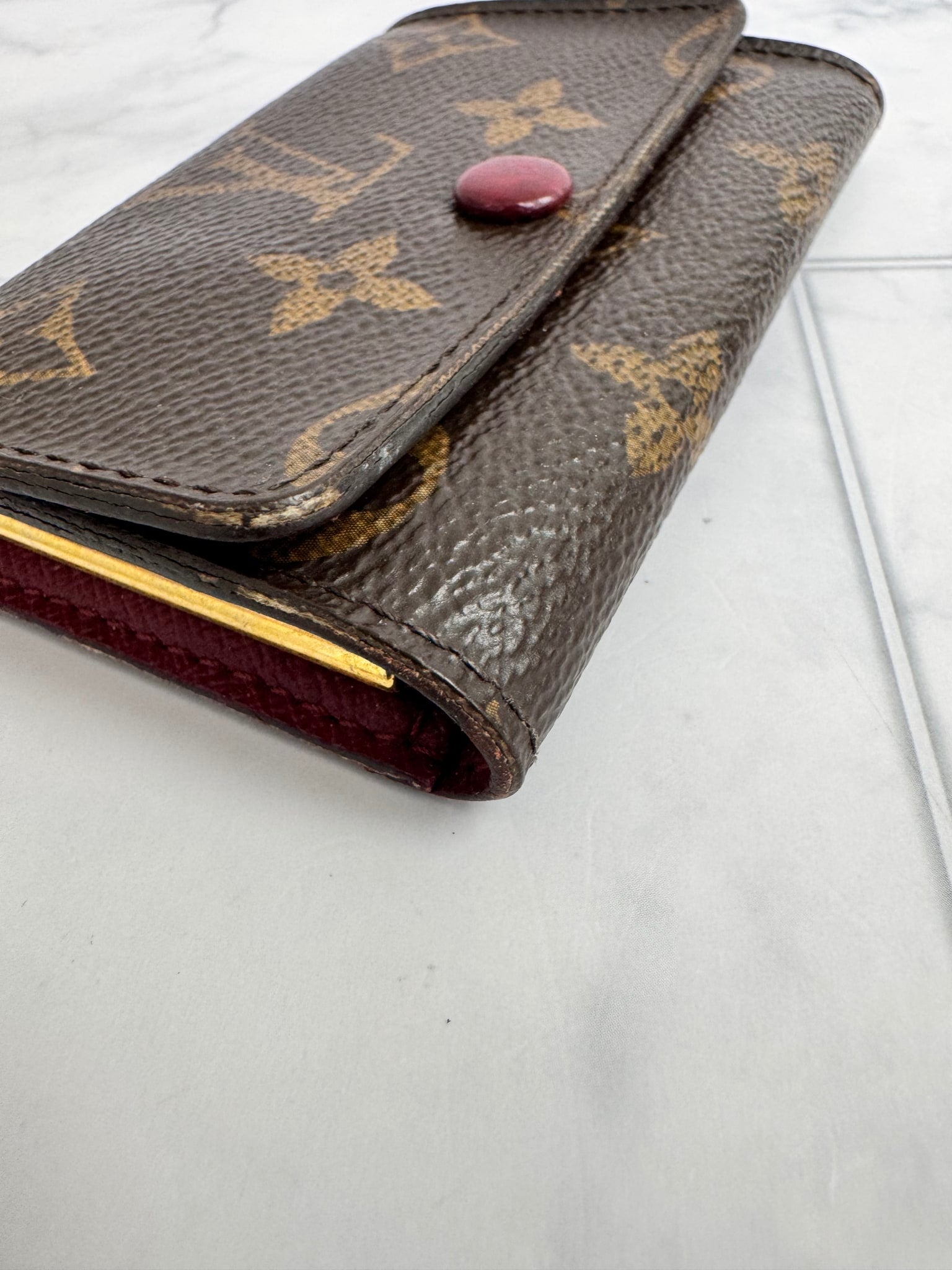 Louis Vuitton Monogram And Fuchsia 6 Key Holder