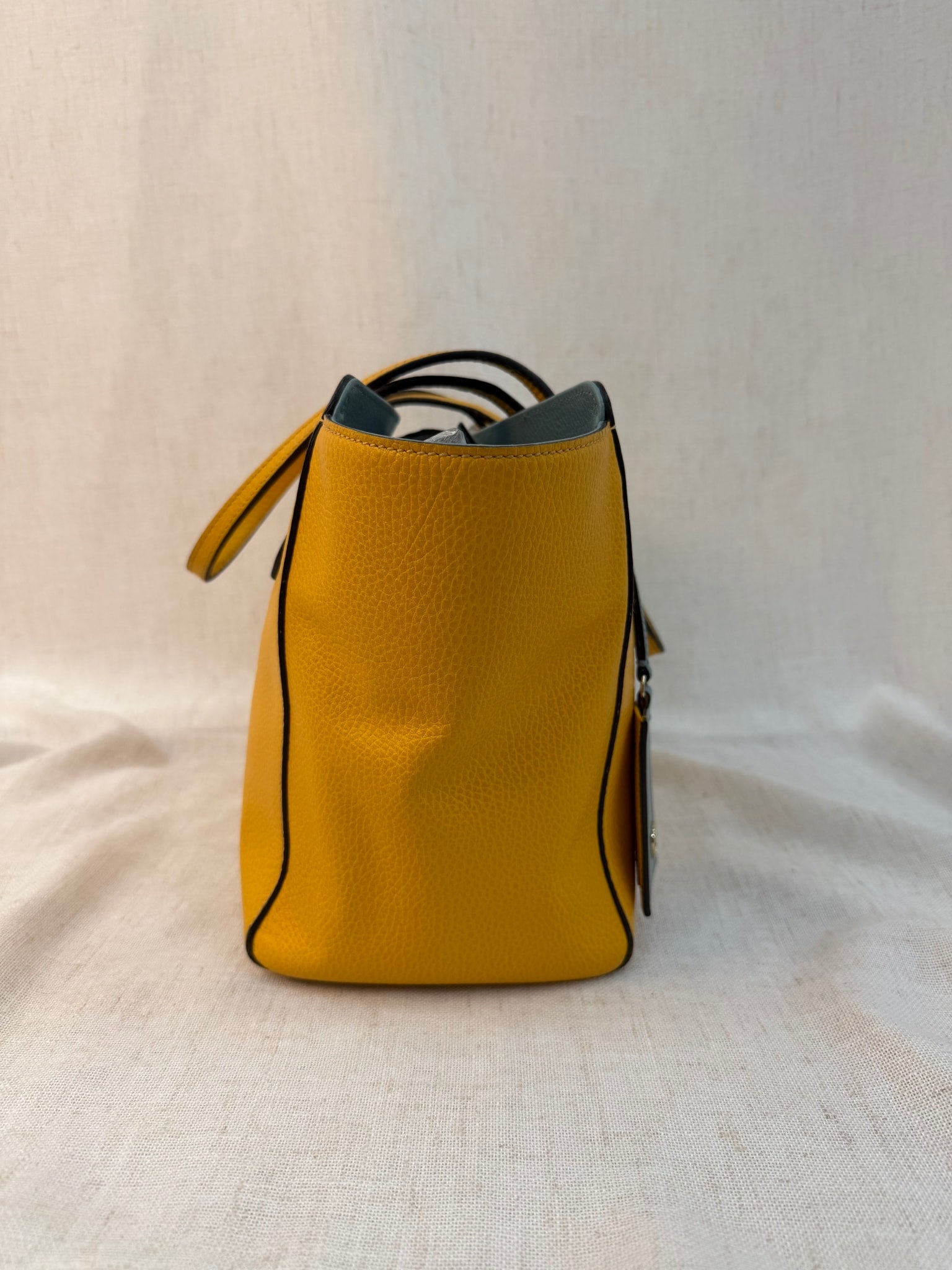 Gucci Yellow Leather Swing Tote Bag