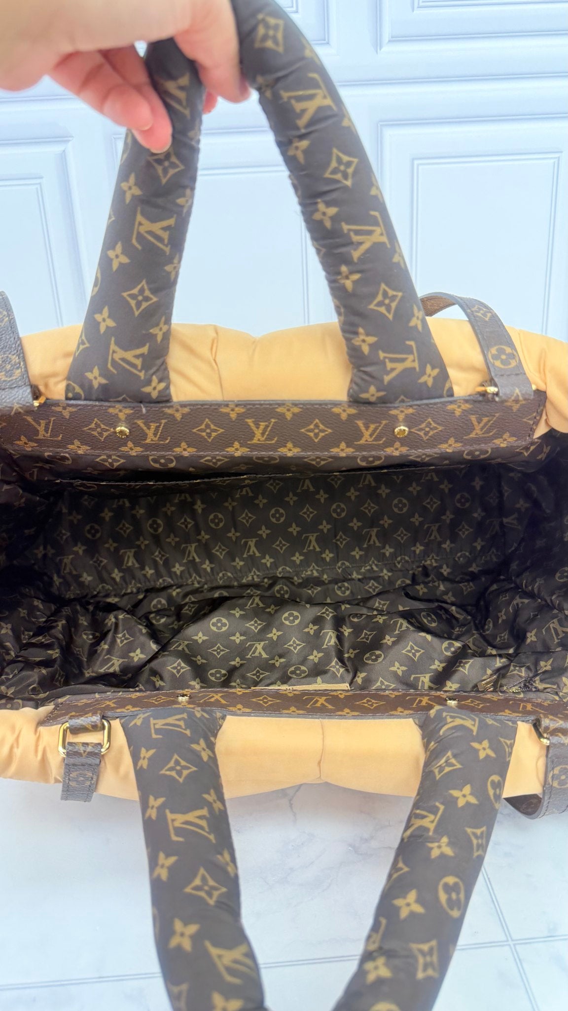 Louis Vuitton Tan Monogram Nylon Econyl Pillow On The Go GM