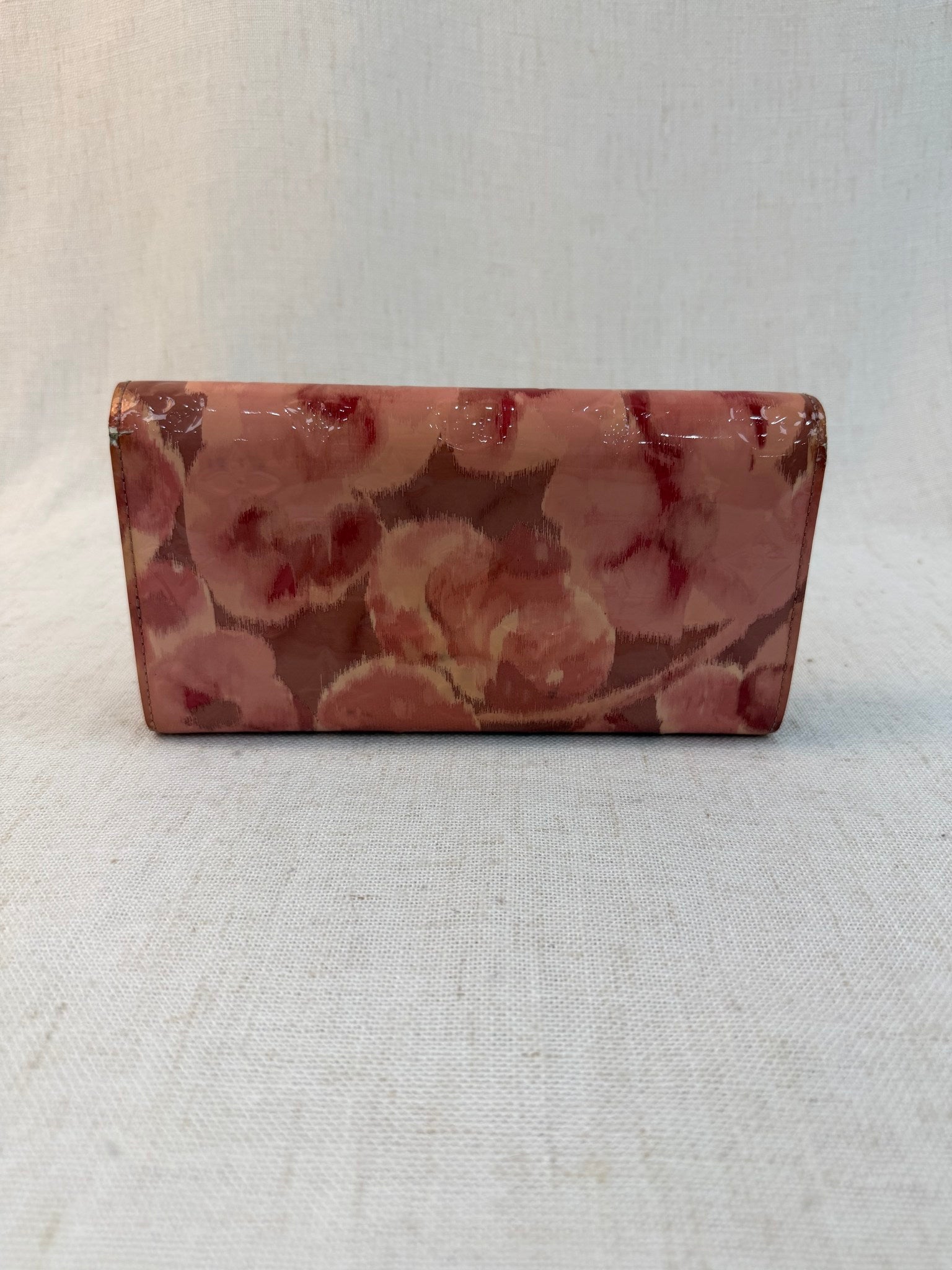 Louis Vuitton Limited Edition Rose Velours Vernis Leather Ikat Sarah Wallet