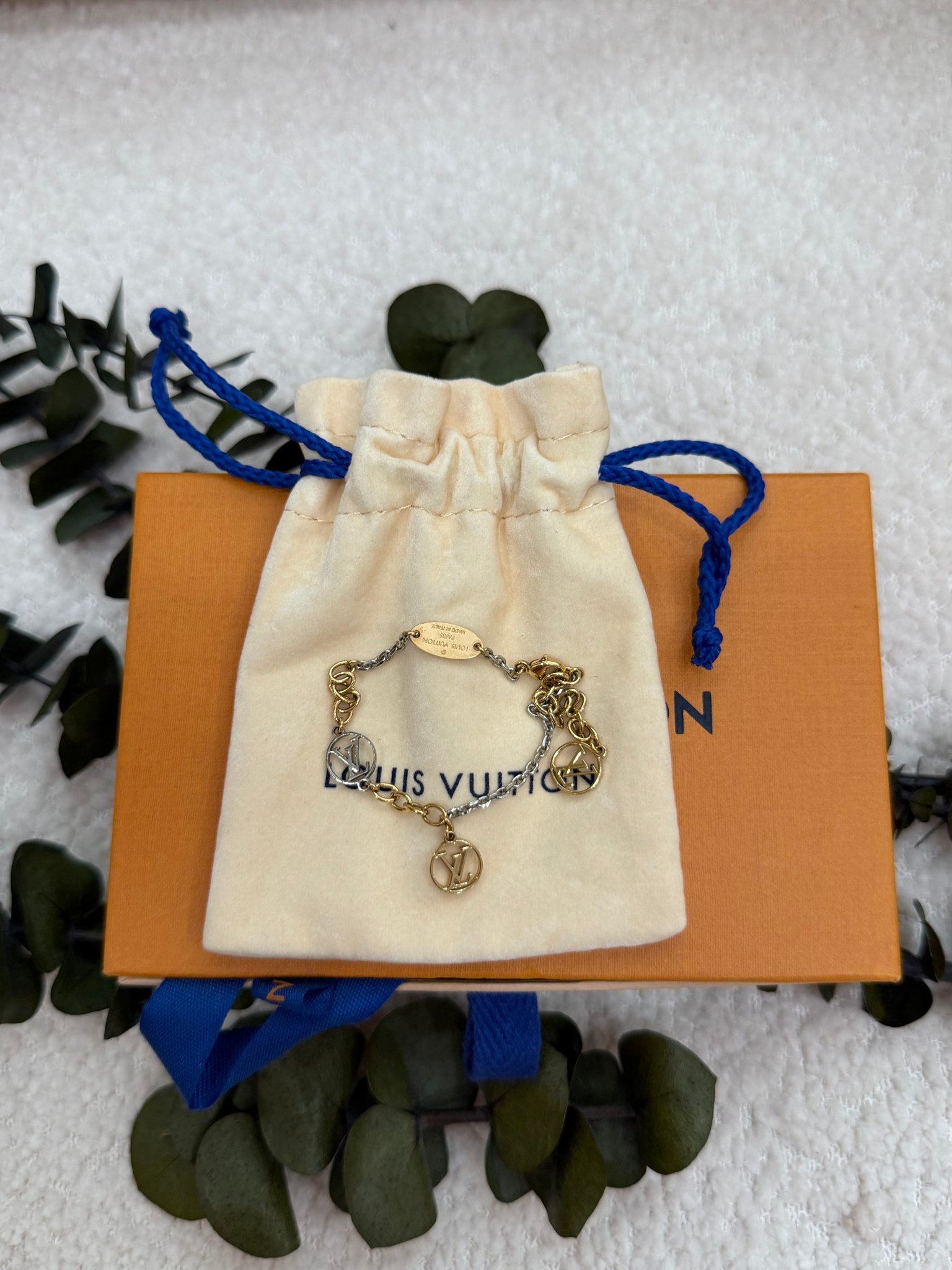 Louis Vuitton Two Tone Logo Bracelet