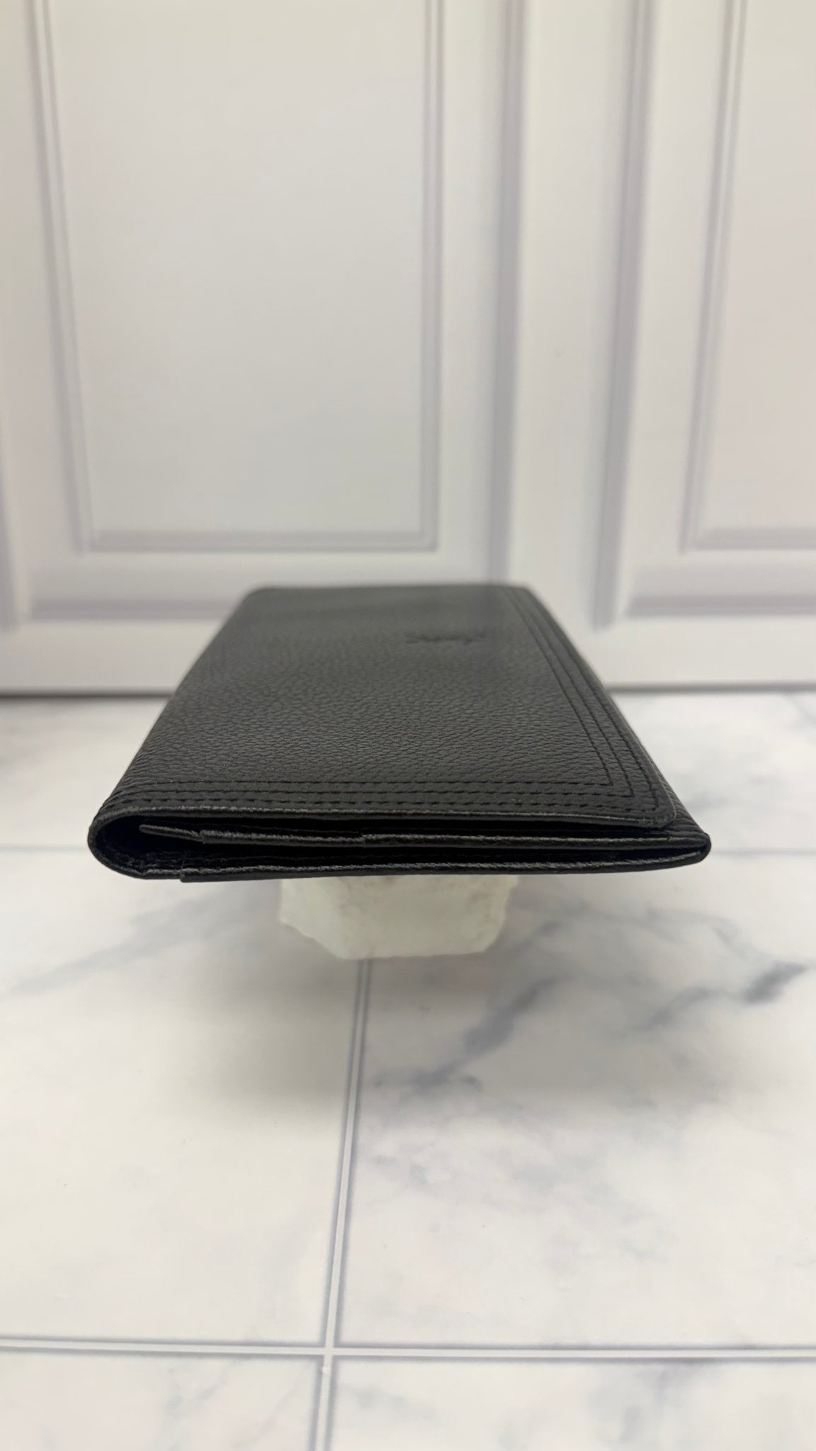 Saint Laurent YSL Black Grained Leather Wallet