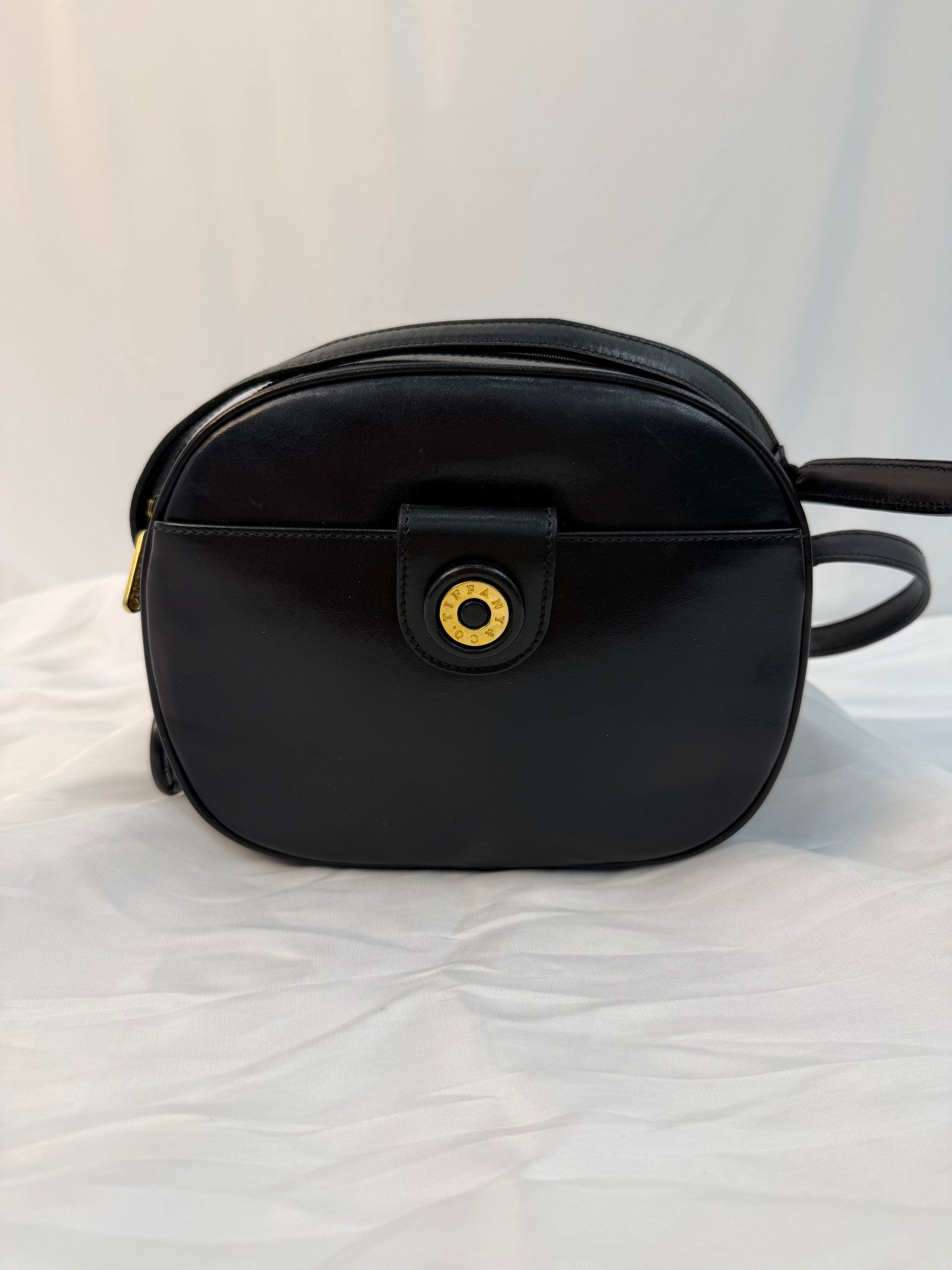 Tiffany And Co. Black Leather Crossbody Bag