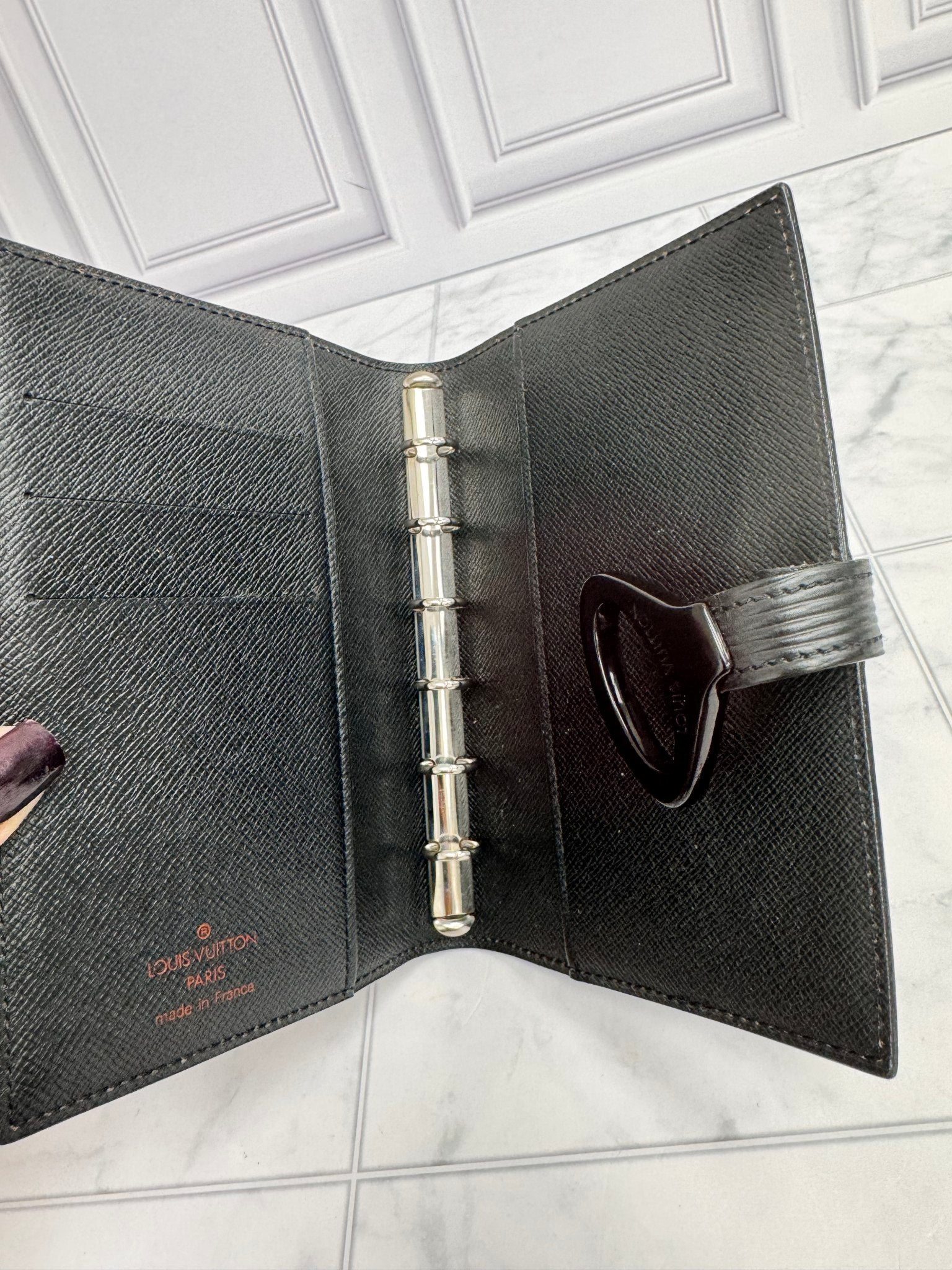 Louis Vuitton Black Epi Leather Z Agenda PM