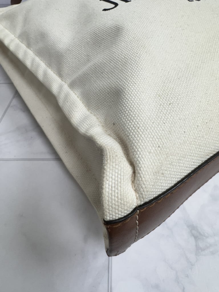 Jimmy Choo Beige Canvas And Leather Tote Bag