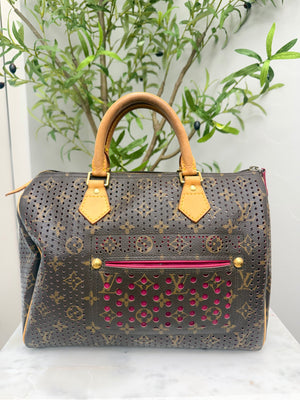 Louis Vuitton Monogram Fuchsia Perforated Speedy 30
