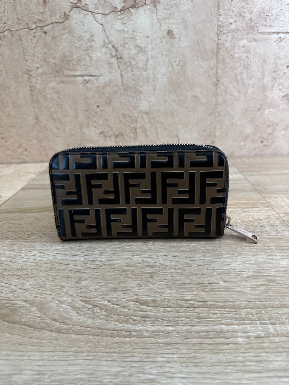 Fendi Zucca Leather Zippy Long Wallet 
