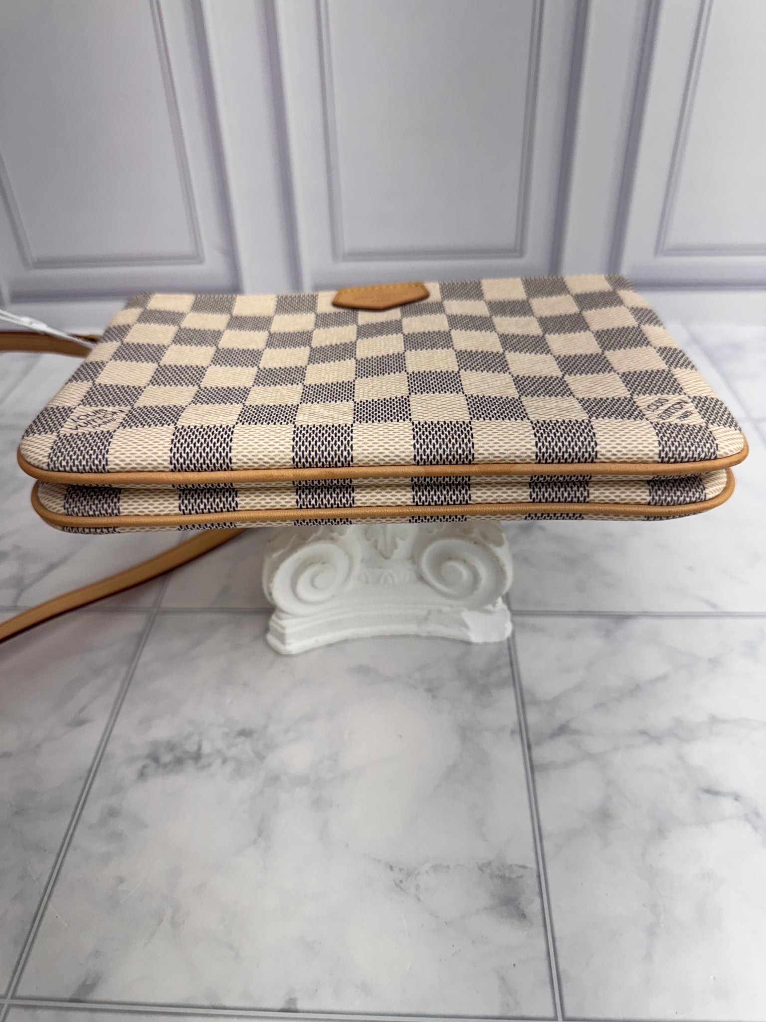 Louis Vuitton Damier Azur Double Zip Pochette
