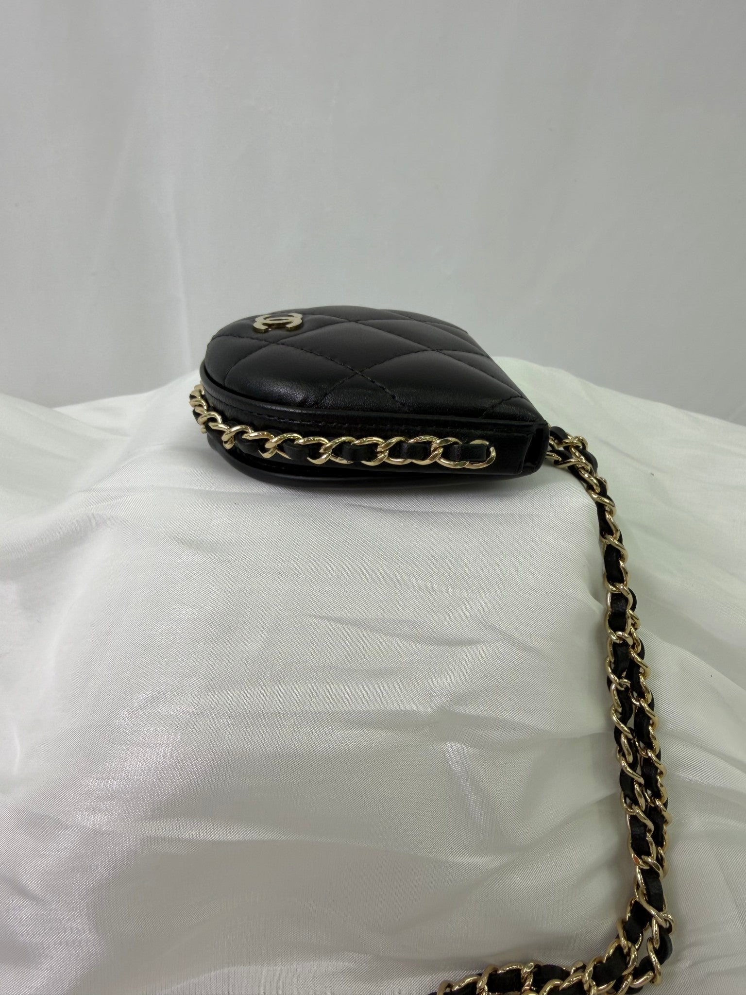 Chanel Black Lambskin Mini Coco Mail Flap Bag
