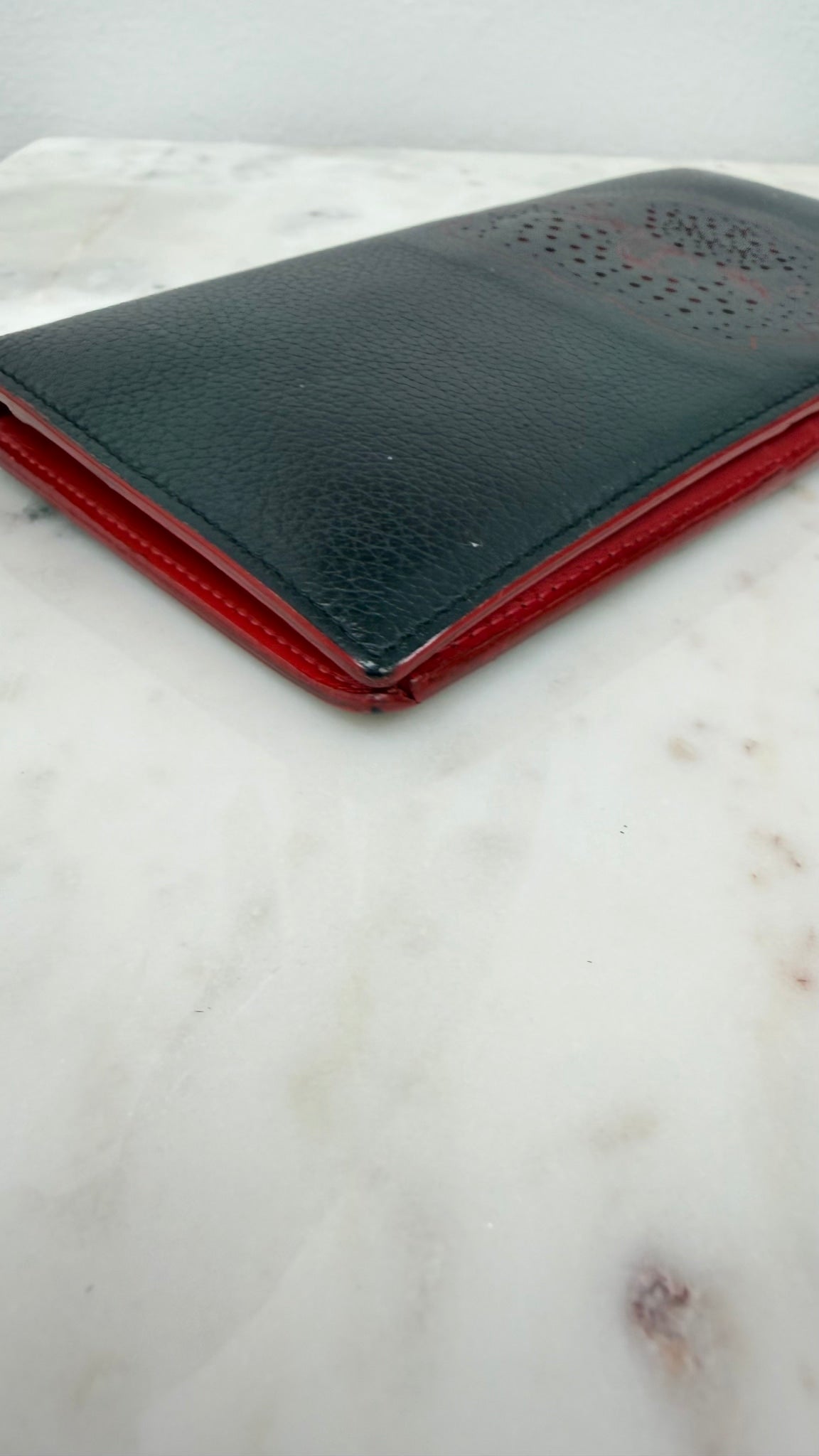 Christian Louboutin Black Leather Long Wallet