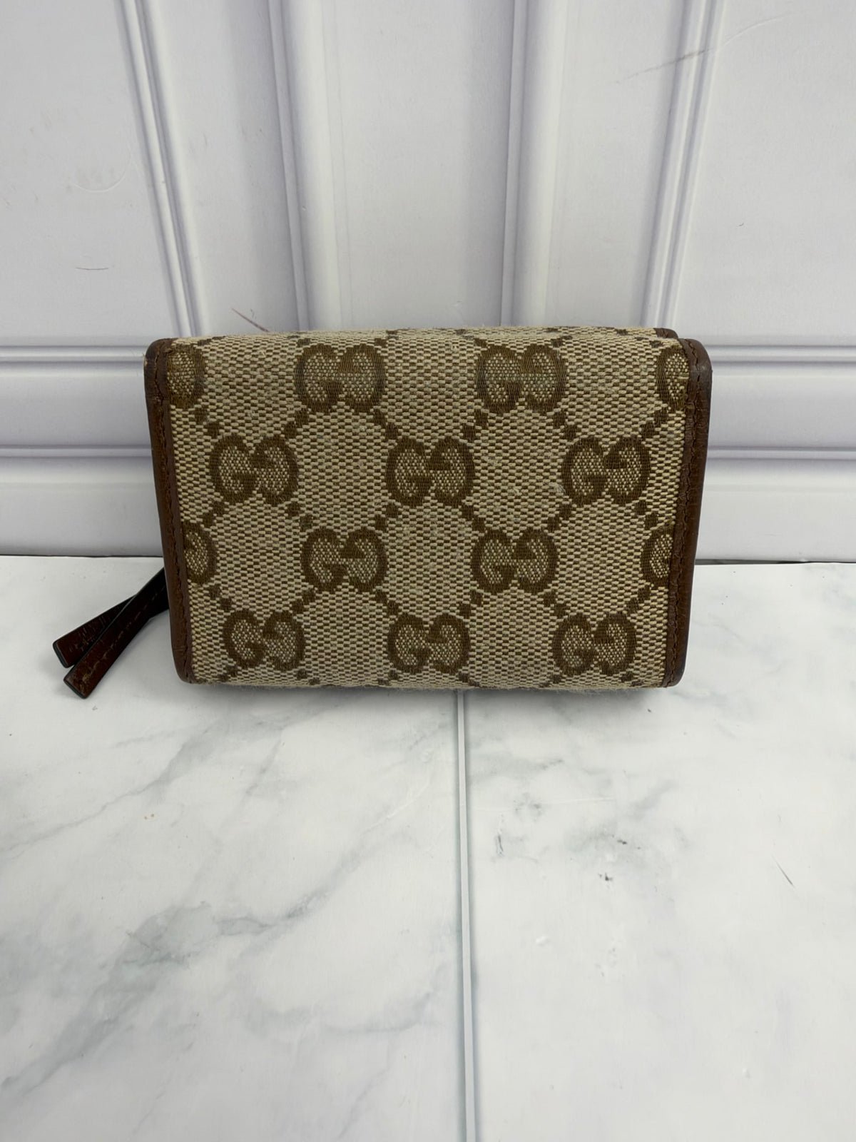 Gucci X Balenciaga Brown GG Canvas The Hacker Project Neo Classic Compact Wallet