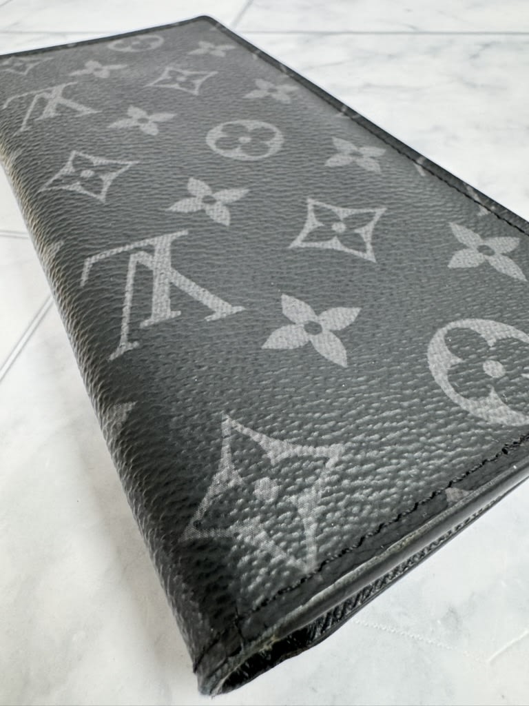 Louis Vuitton Monogram Eclipse Brazza Long Wallet 
