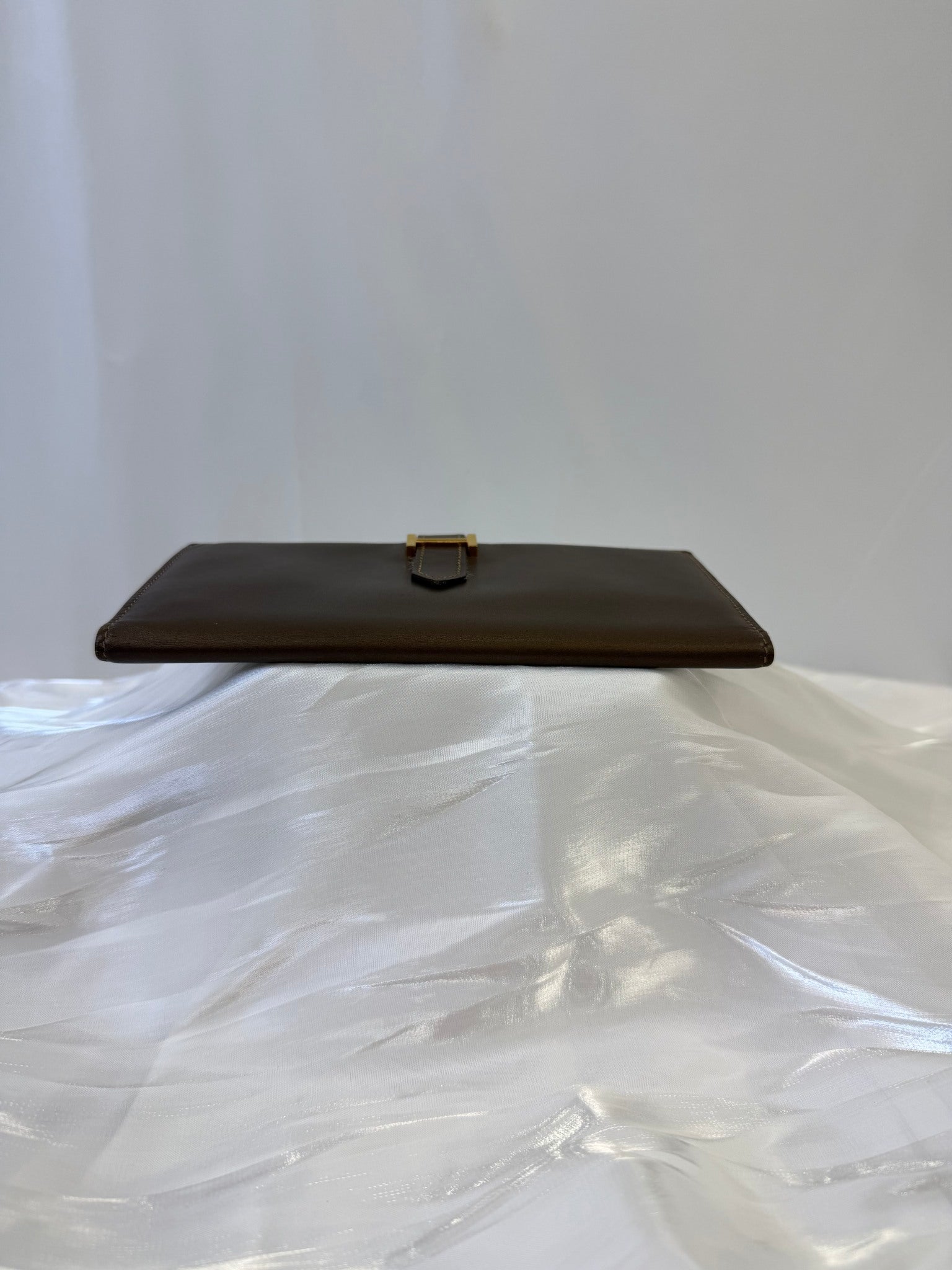 Hermes Bronze Leather Bearn Wallet