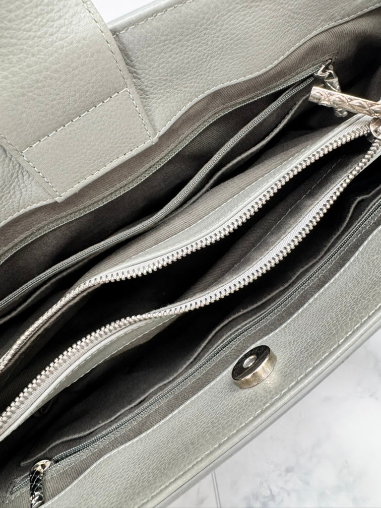 Chanel Grey Grained Leather Neo Executive Tote 2Way Bag