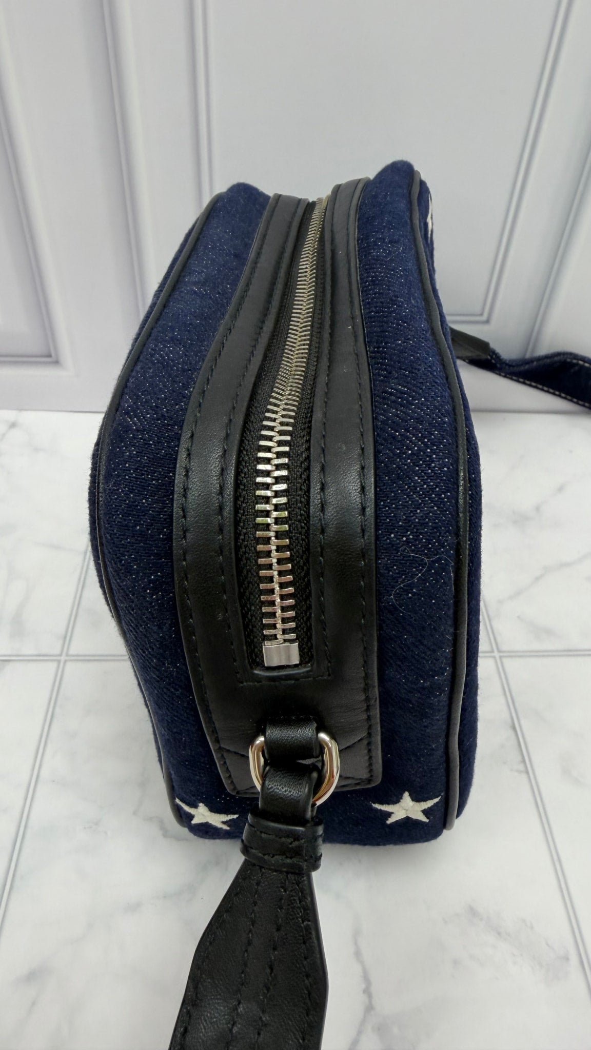 Burberry Dark Denim Star Logo Camera Bag