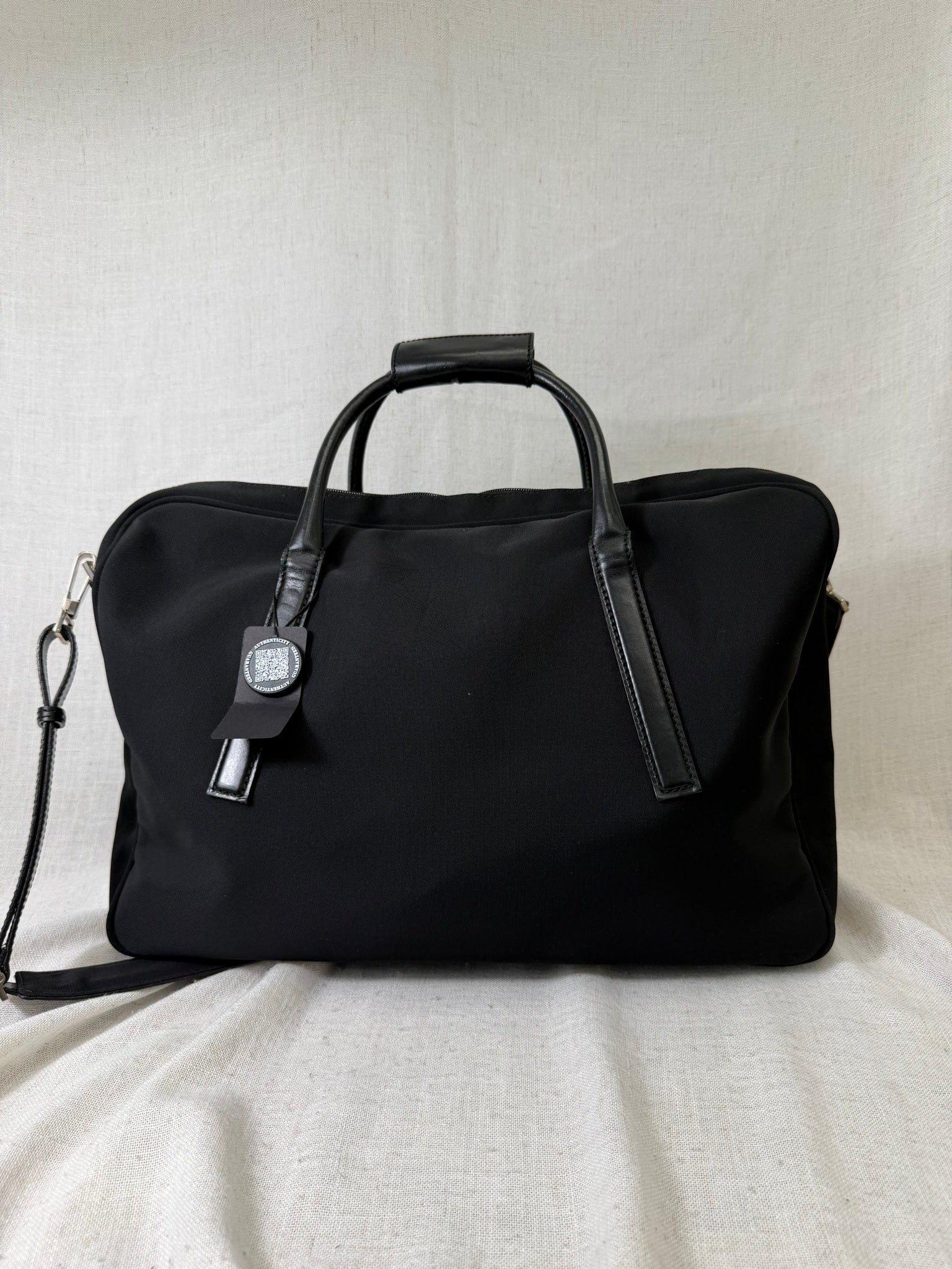 Gucci Black Nylon And Leather Duffle Bag