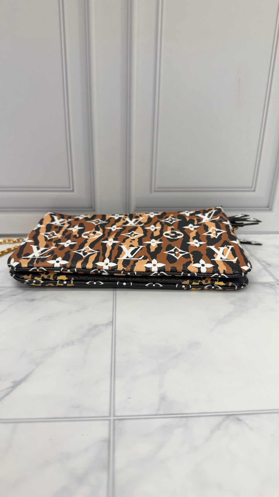 Louis Vuitton Jungle Monogram Pochette Double Zip Crossbody Bag