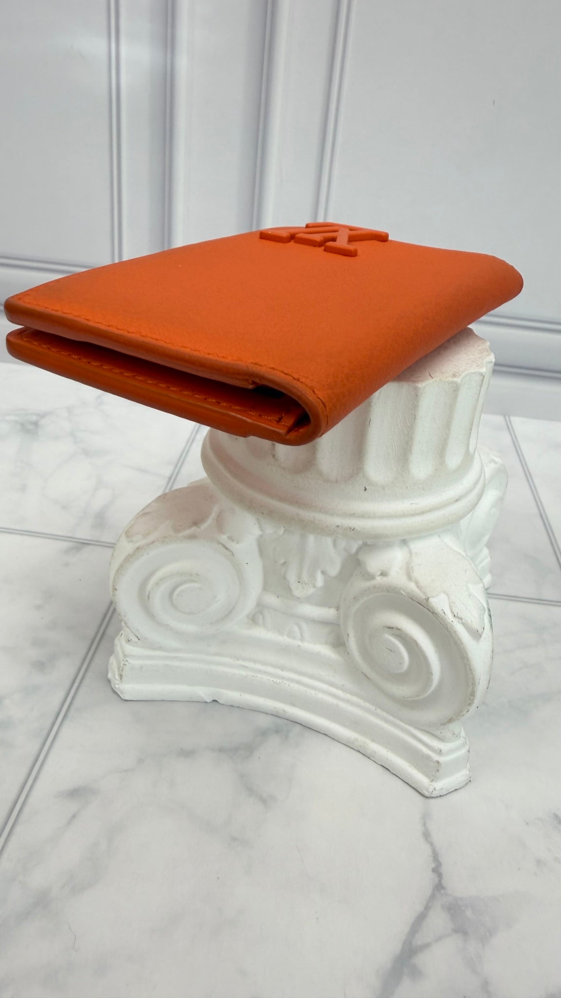 Louis Vuitton Orange Leather Aerogram Pocket Organizer