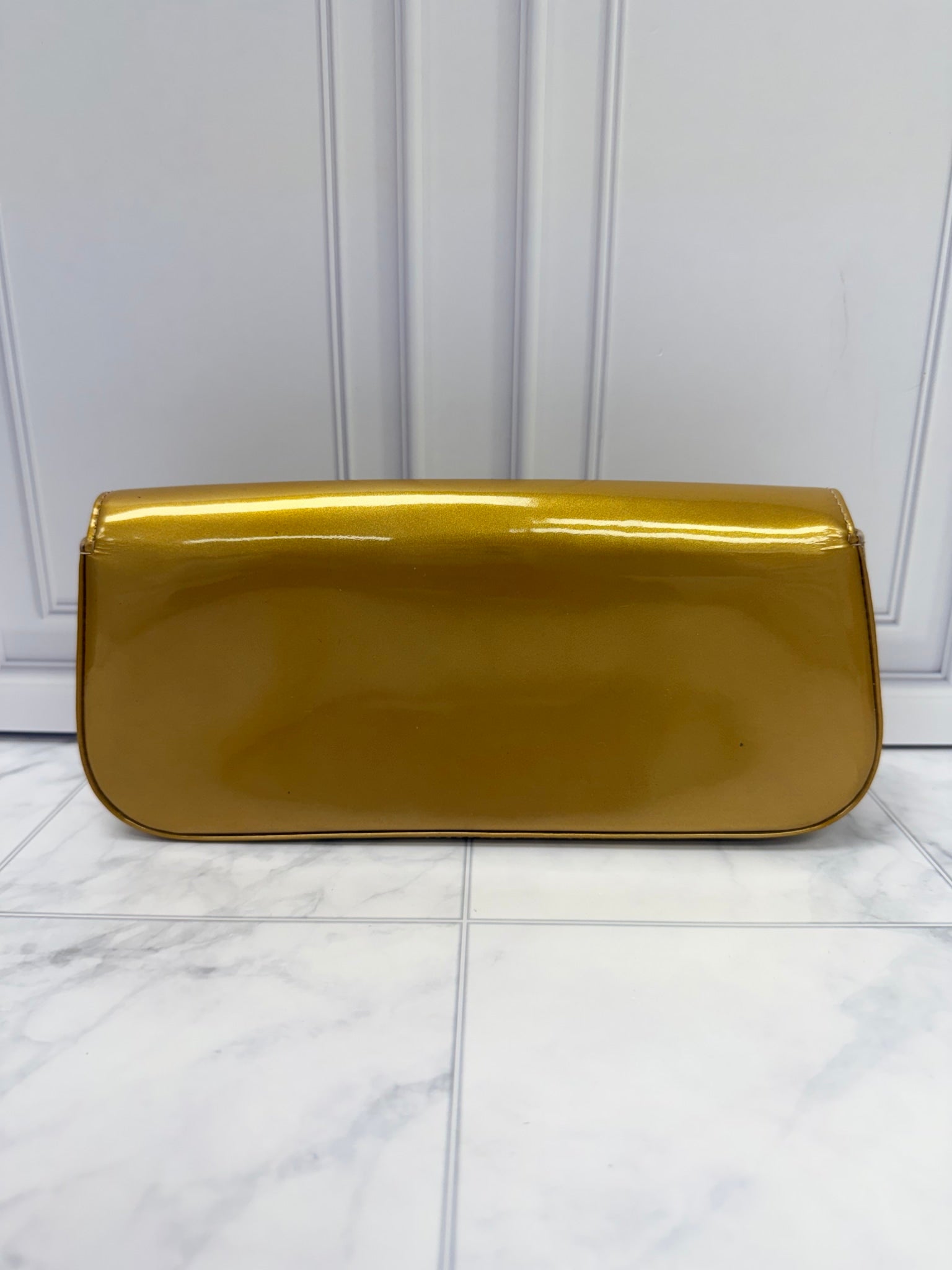 Louis Vuitton Gold Vernis Leather Sobe Clutch