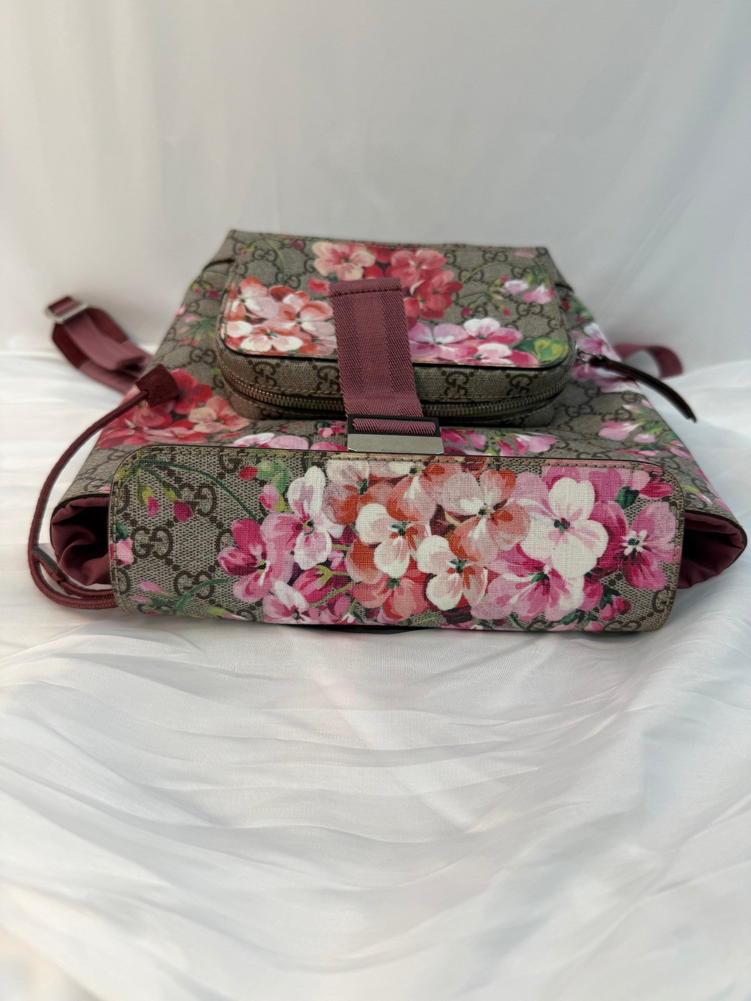 Gucci Brown GG Supreme Print Blooms Backpack