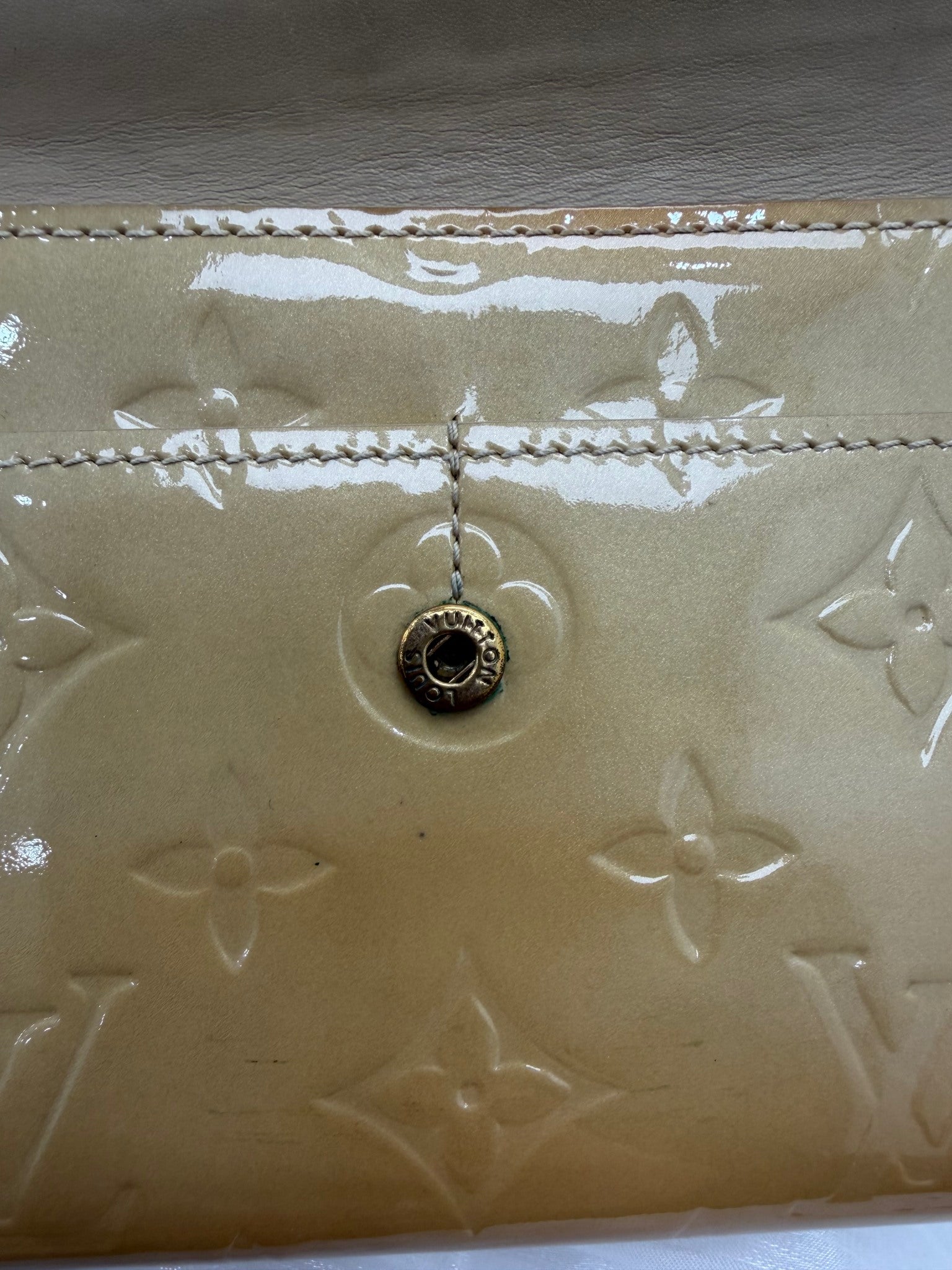 Louis Vuitton Yellow Vernis Sarah Wallet