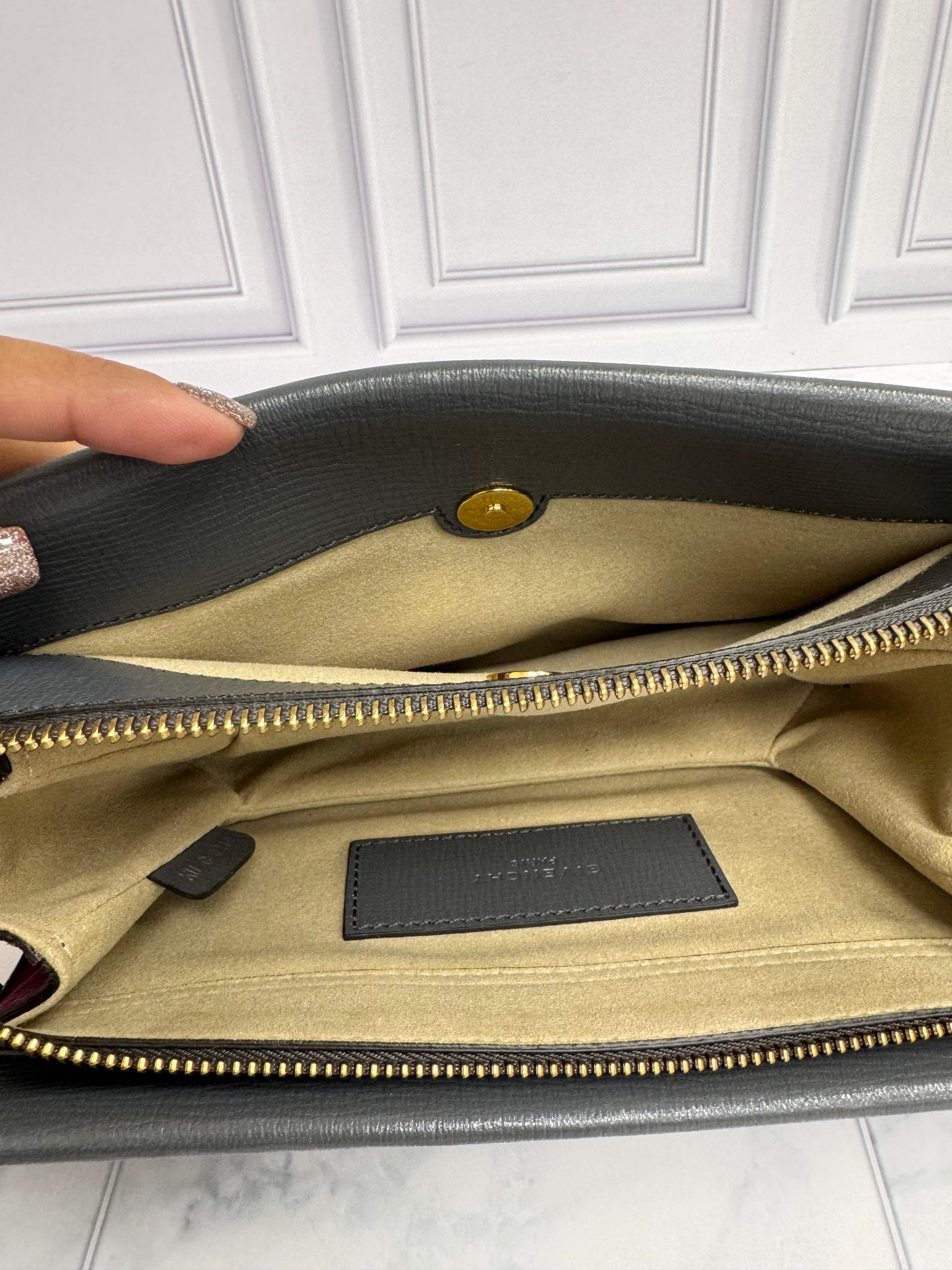 Givenchy Gray Leather And Purple Plum Suede Crossbody Bag