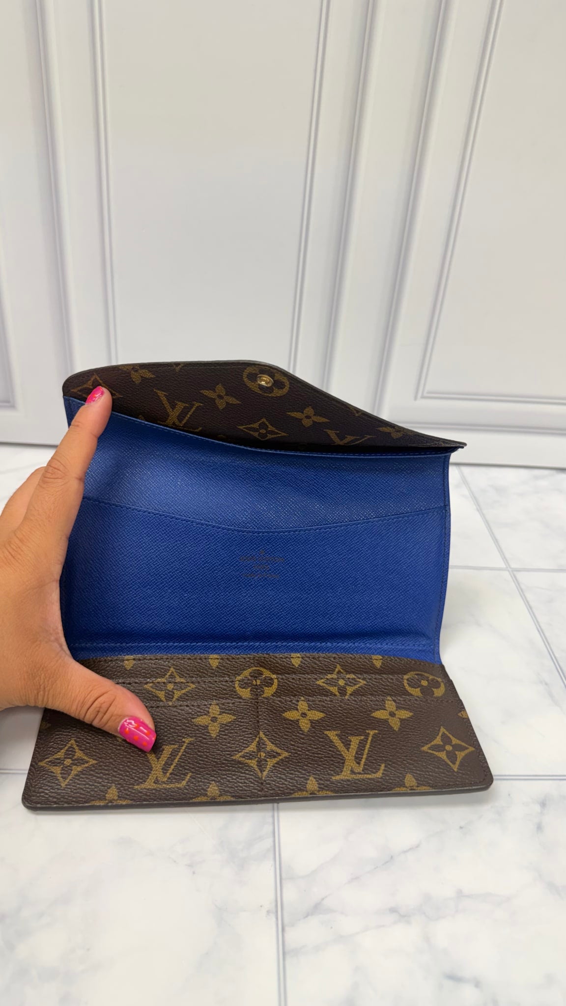 Louis Vuitton Monogram Blue Josephine Wallet