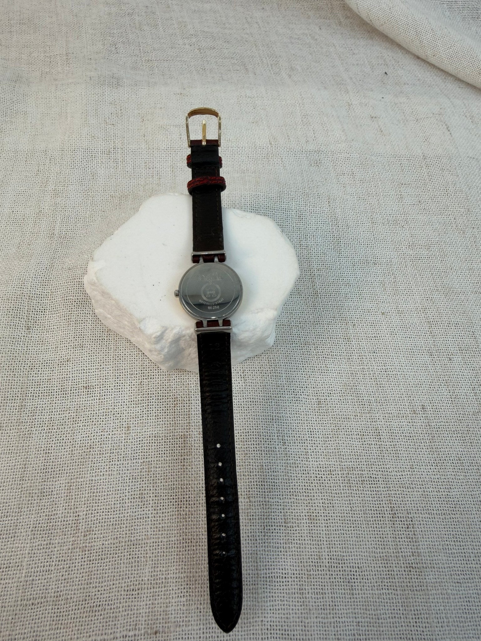 Hermes Bordeaux Leather Band Windsor Watch