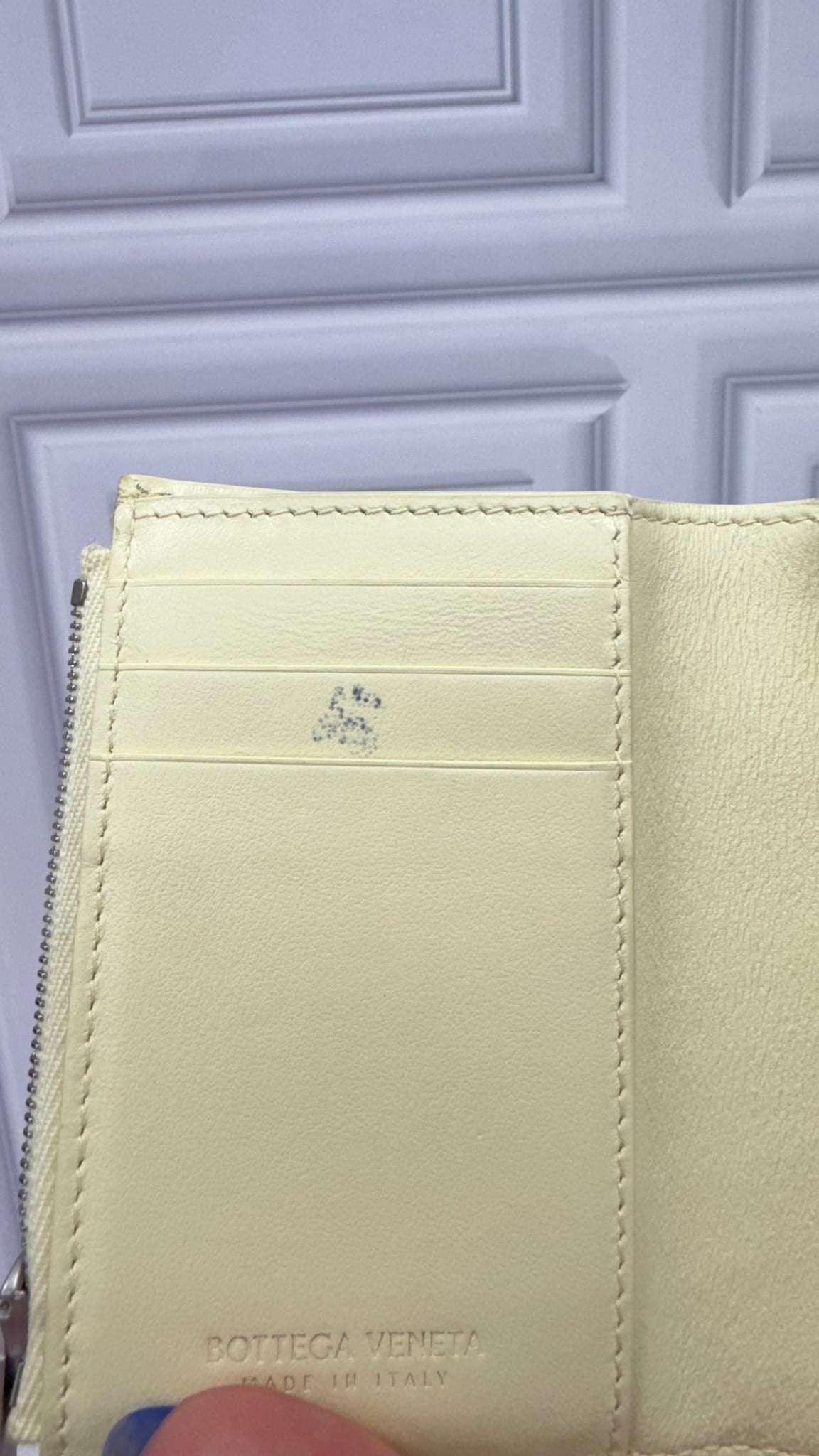 Bottega Veneta Yellow Maxi Intrecciato Leather Cassette Compact Wallet