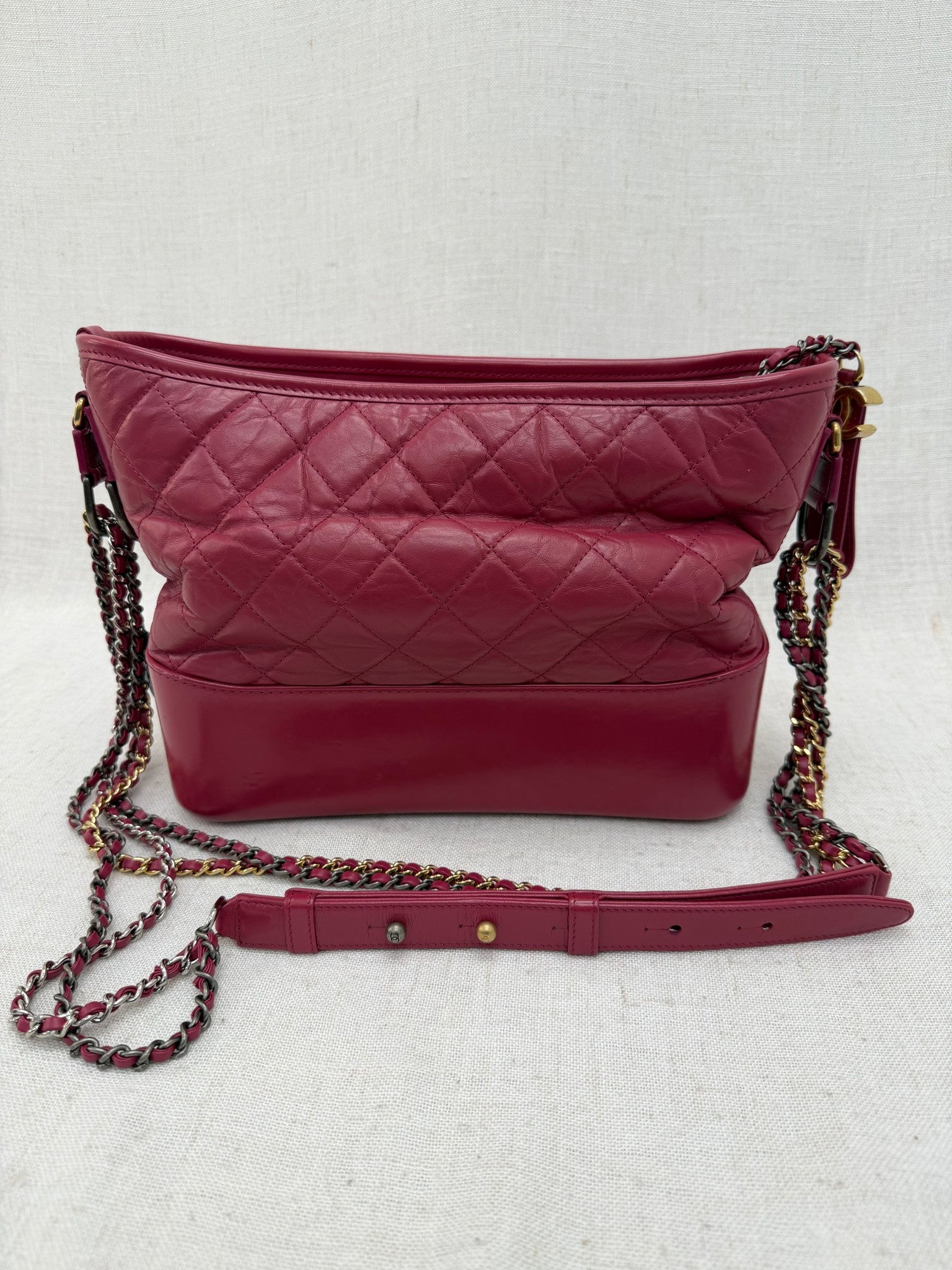 Chanel Pink Quilted Calfskin Medium Gabrielle Hobo Bag