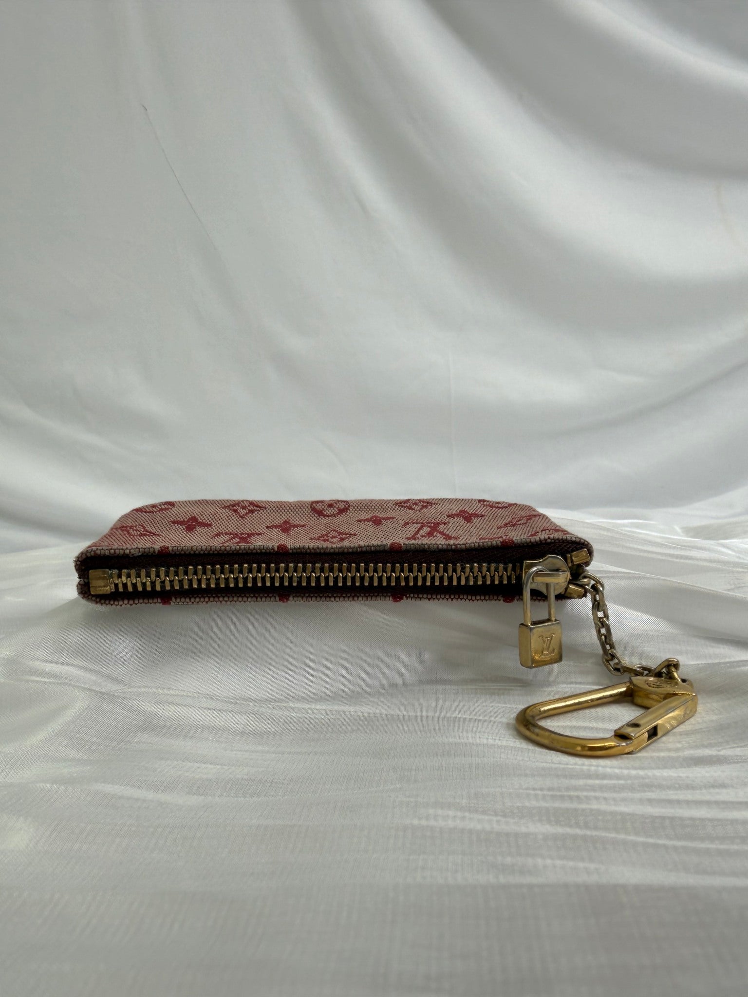 Louis Vuitton Red Mini Lin Key Cles