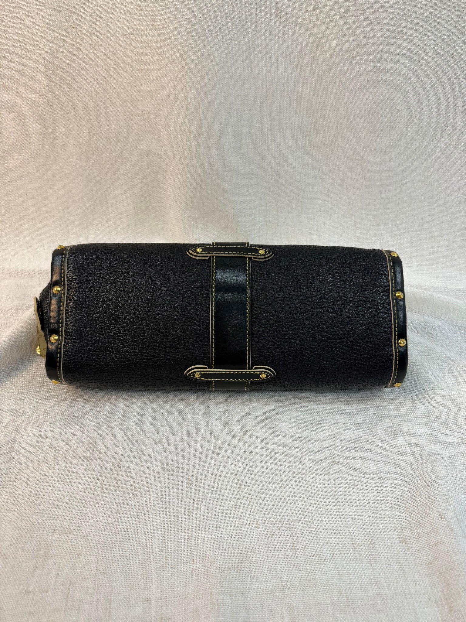 Louis Vuitton Black Leather Suhali L'Epanoui PM Bag